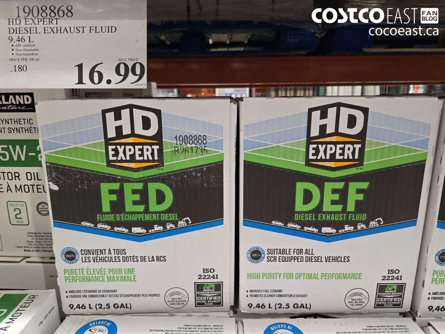 1908868 HD EXPERT DIESEL EXHAUST FLUID 9.46 L $16.99