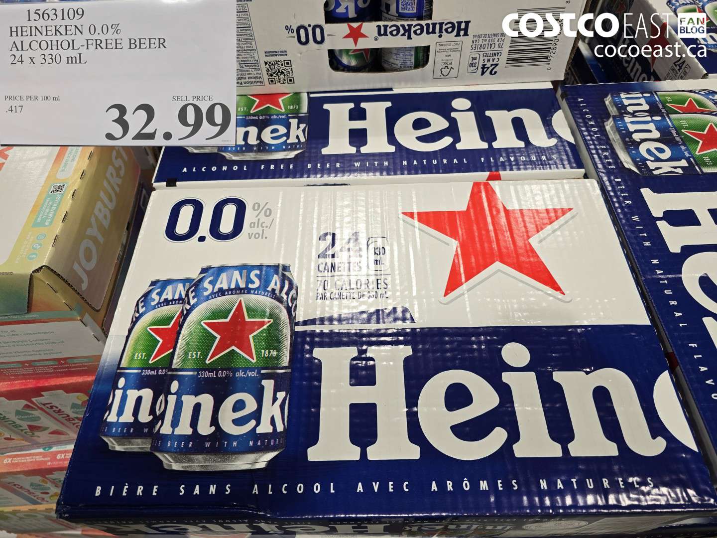 1563109 HEINEKEN 0.0% ALCOHOL-FREE BEER 24 X 330 ML $32.99
