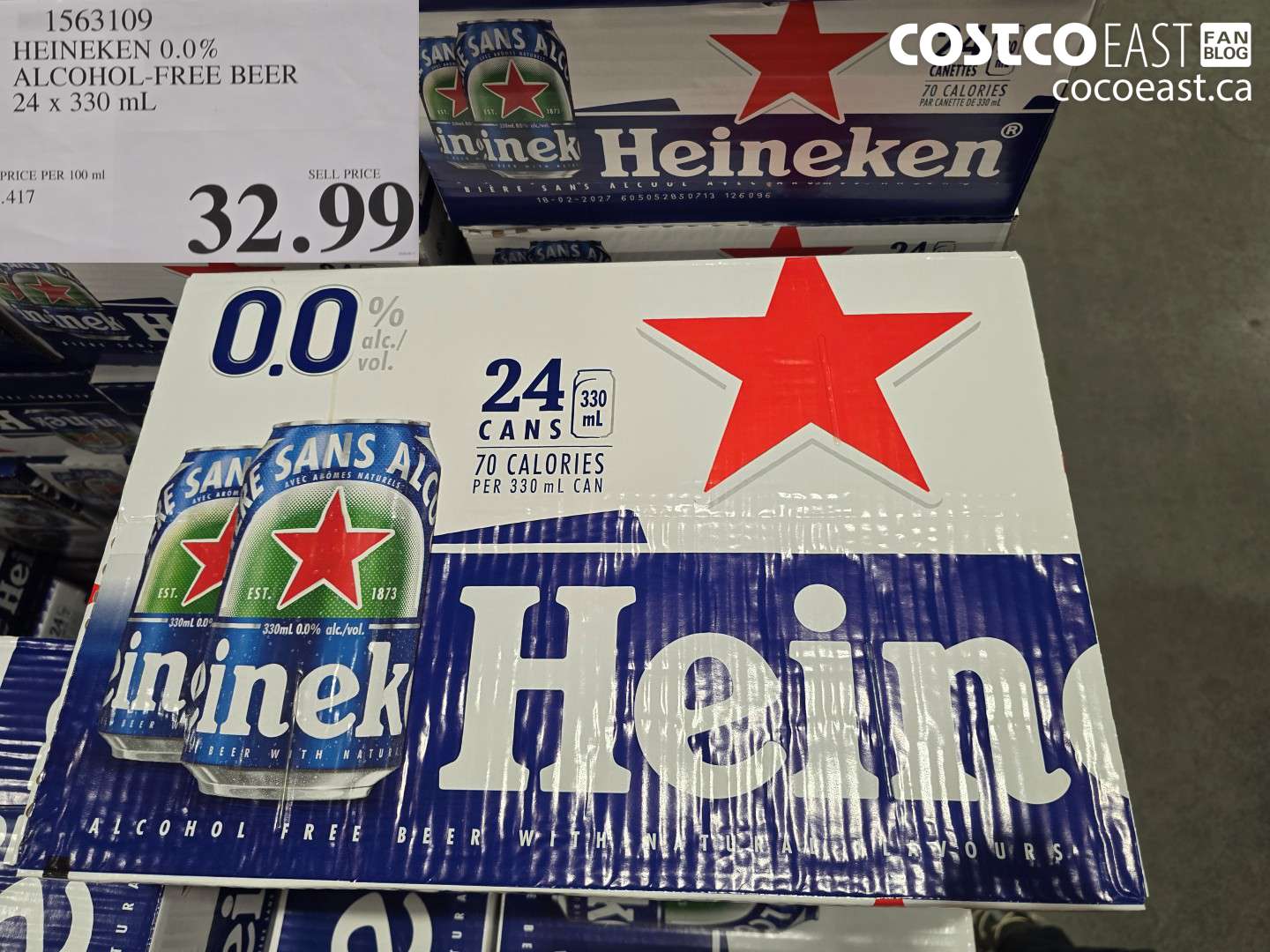 1563109 HEINEKEN 0.0% ALCOHOL-FREE BEER 24 X 330 ML $32.99