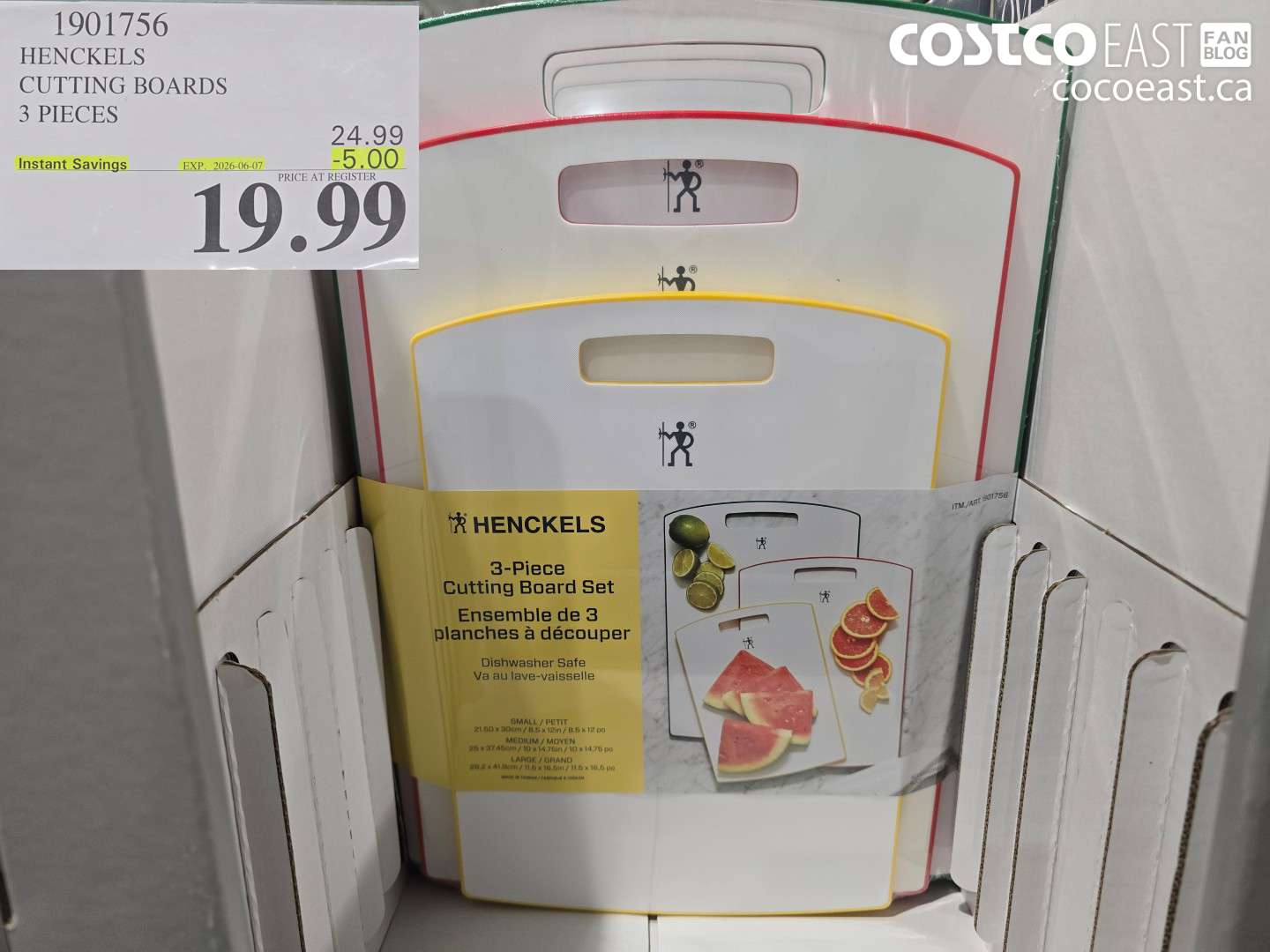 1901756 HENCKELS CUTTING BOARDS 3 PIECES ($5.00 INSTANT SAVINGS EXPIRES ON 2026-06-07) $19.99