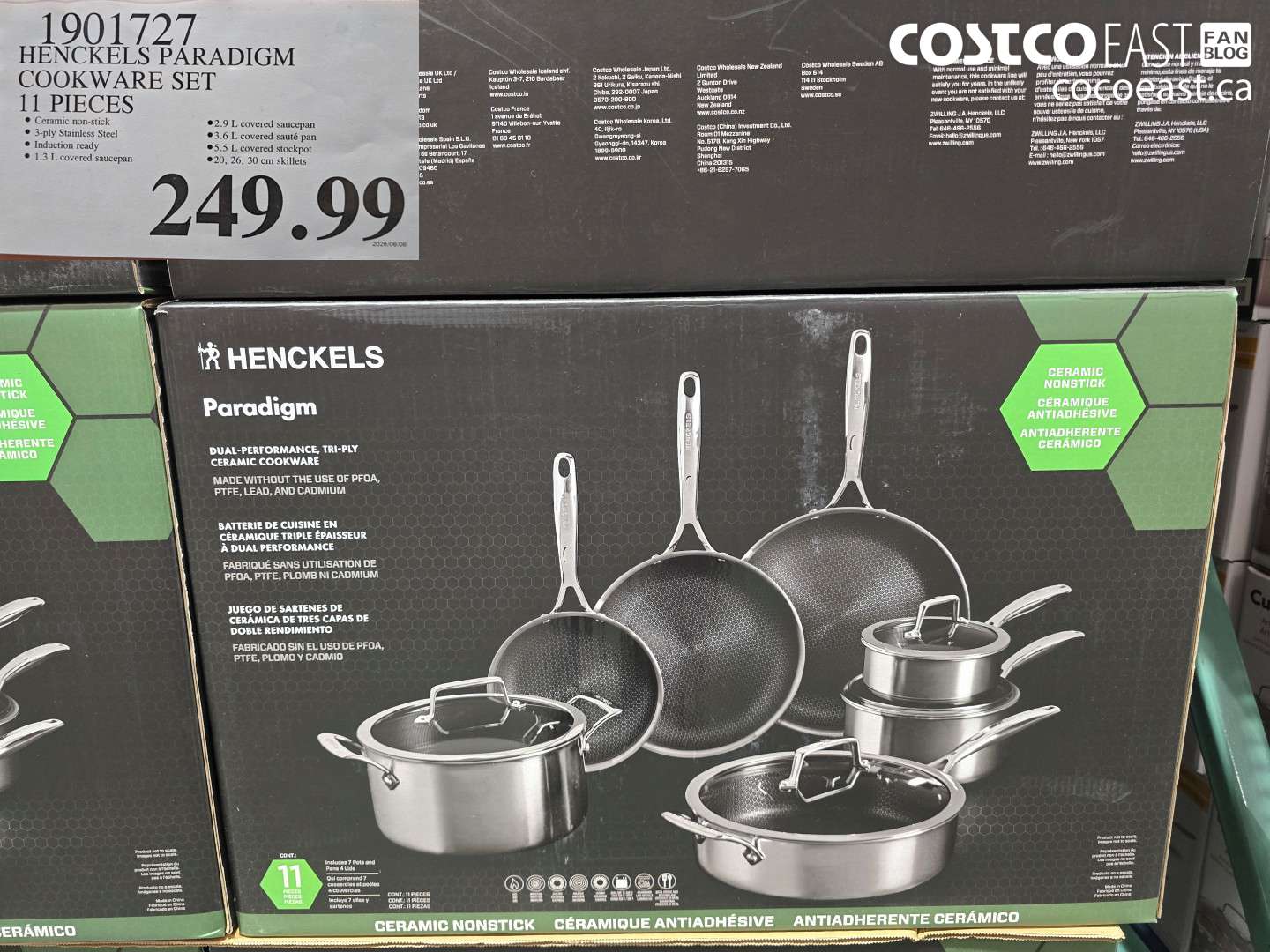1901727 HENCKELS PARADIGM COOKWARE SET 11 PIECES $249.99