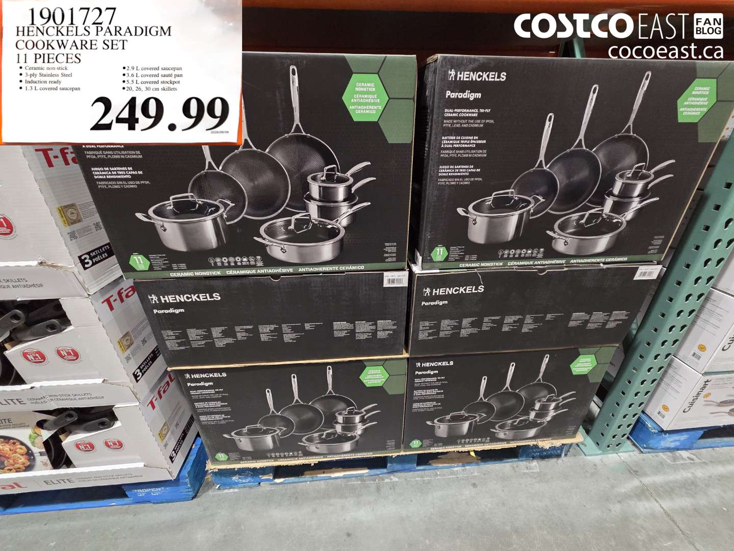 1901727 HENCKELS PARADIGM COOKWARE SET 11 PIECES $249.99