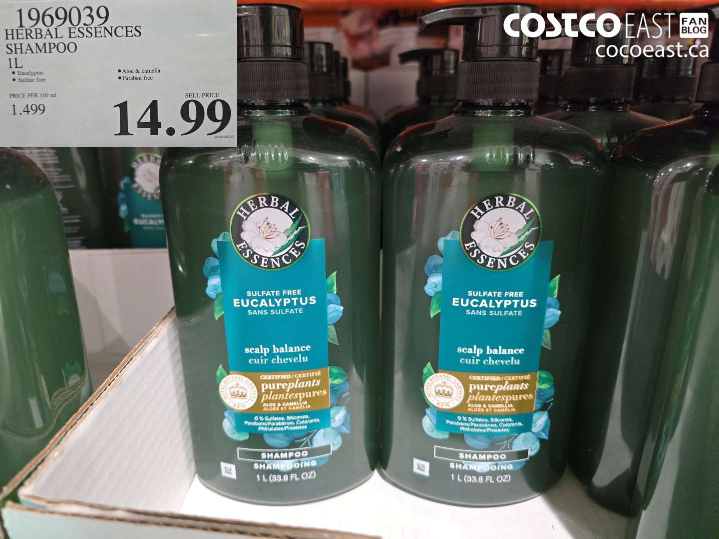 1969039 HERBAL ESSENCES SHAMPOO 1L $14.99