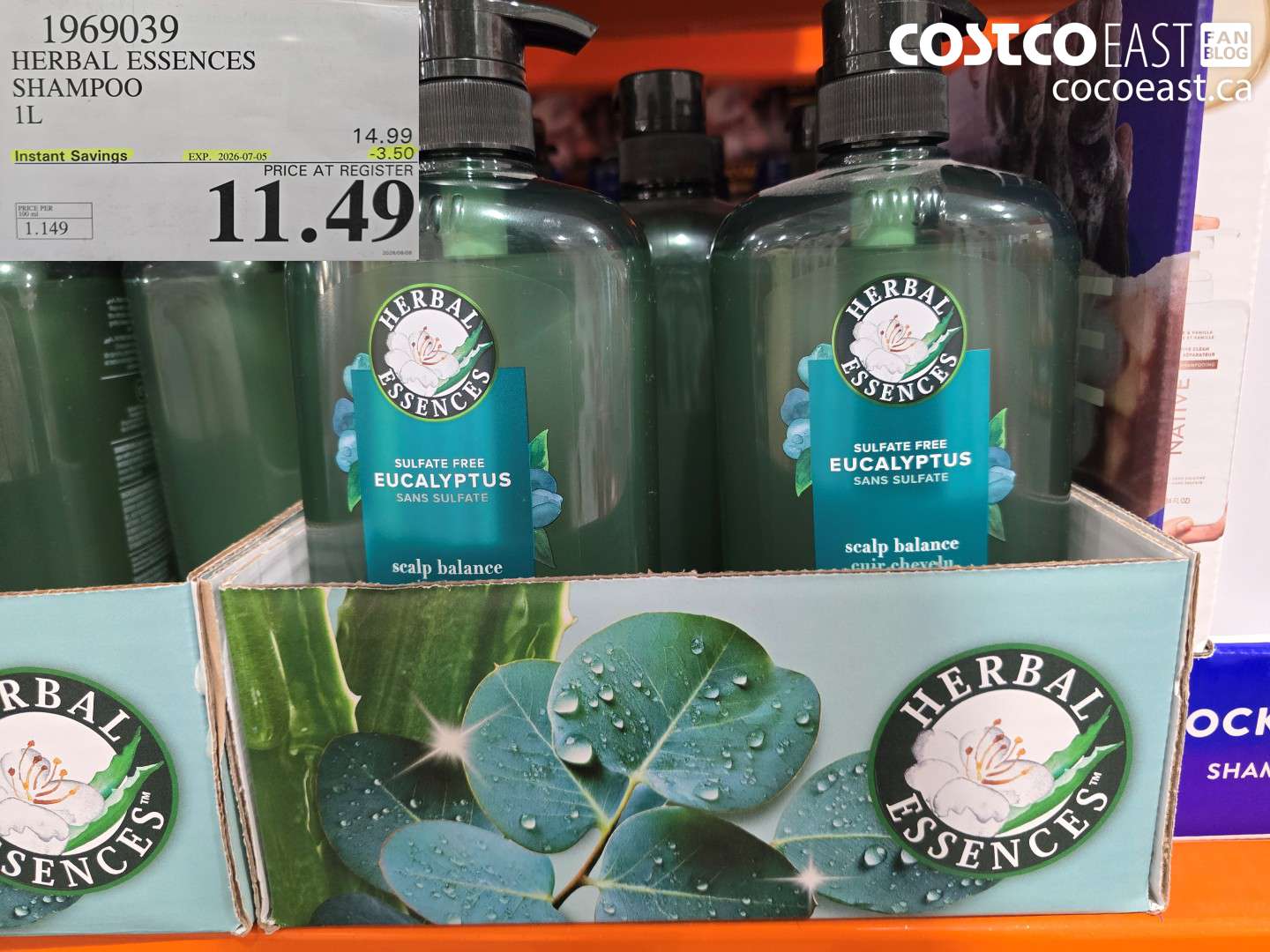 1969039 HERBAL ESSENCES SHAMPOO 1L ($3.50 INSTANT SAVINGS EXPIRES ON 2026-07-05) $11.49