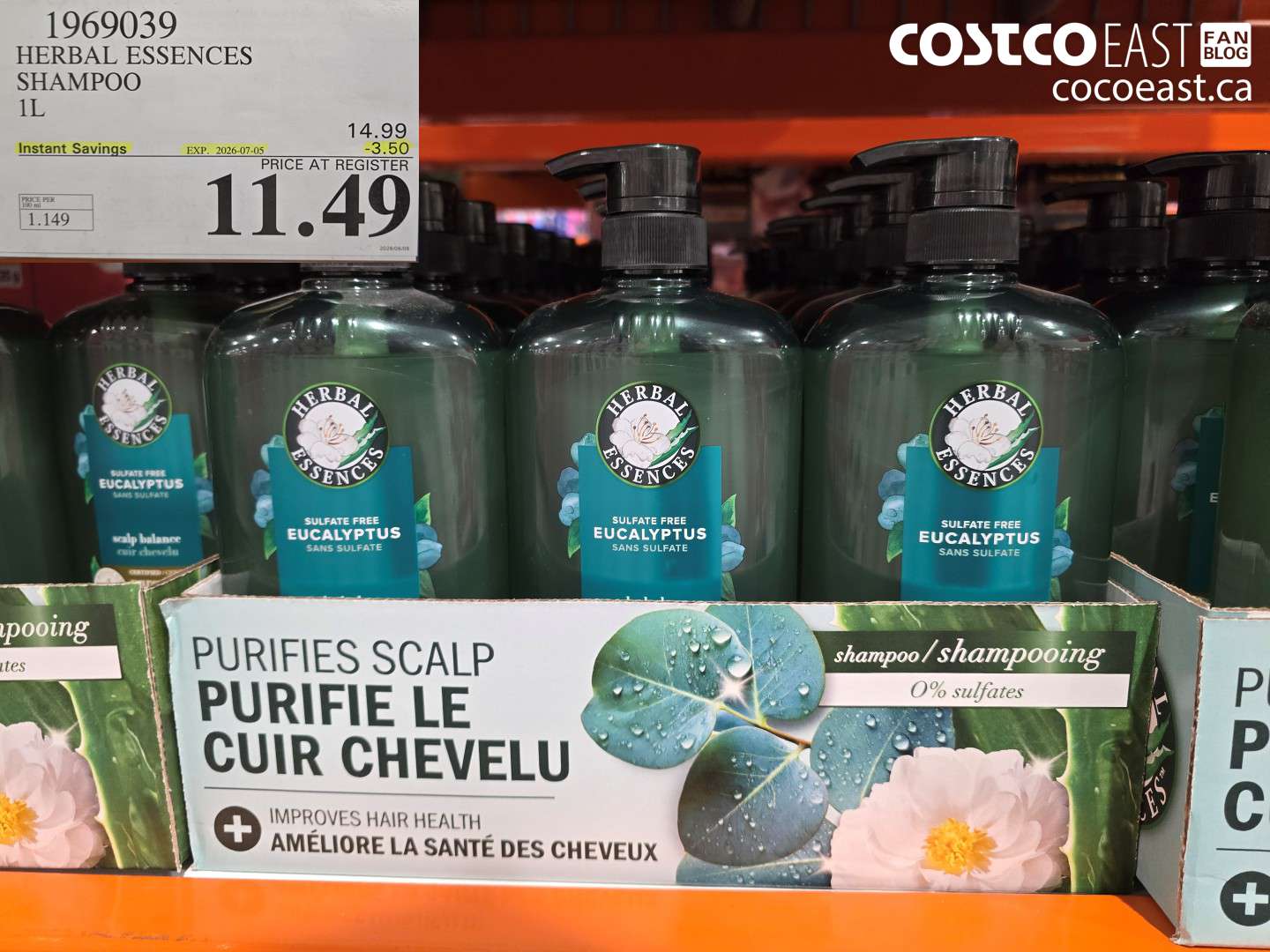 1969039 HERBAL ESSENCES SHAMPOO 1L ($3.50 INSTANT SAVINGS EXPIRES ON 2026-07-05) $11.49