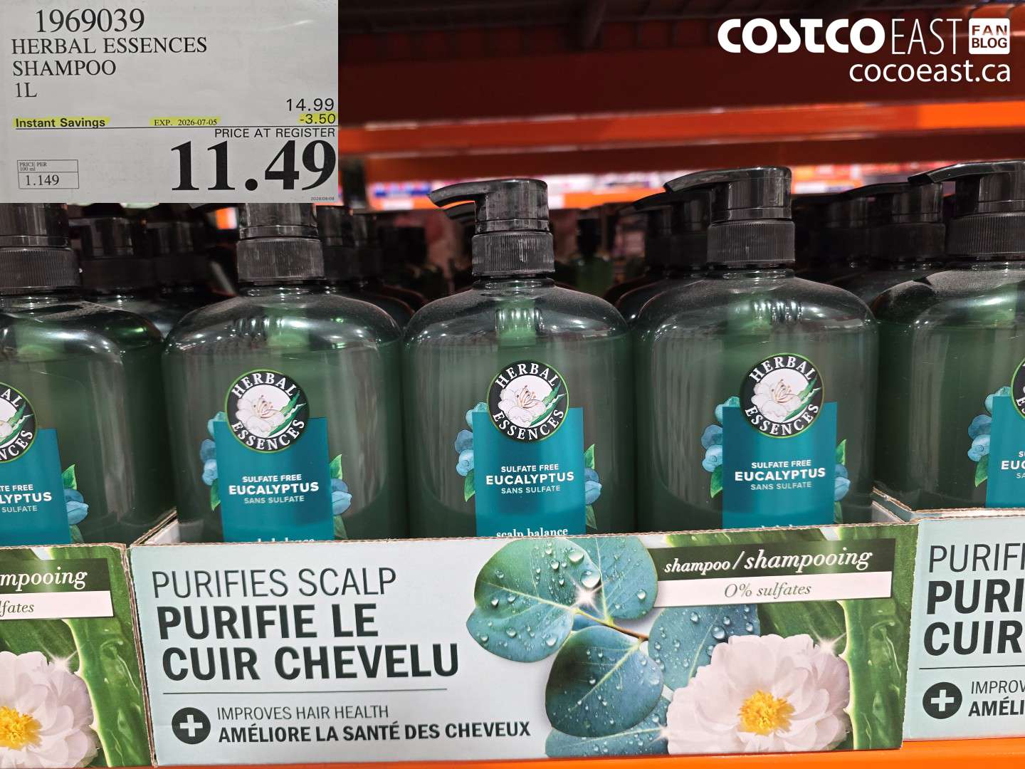 1969039 HERBAL ESSENCES SHAMPOO 1L ($3.50 INSTANT SAVINGS EXPIRES ON 2026-07-05) $11.49