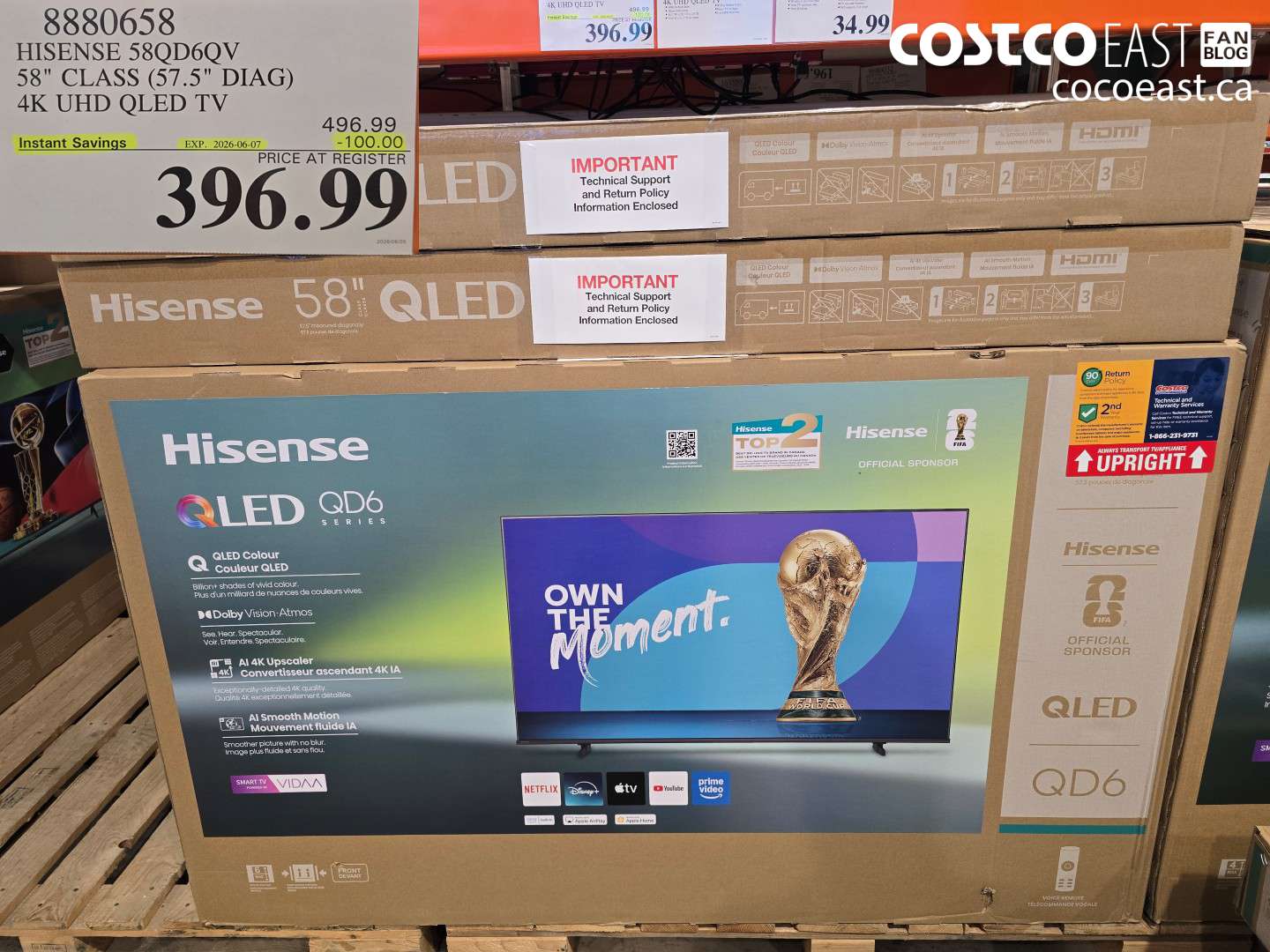8880658 HISENSE 58Q6QV 58