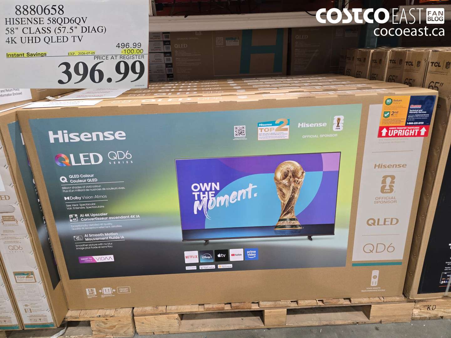 8880658 HISENSE 58QD60QV 58