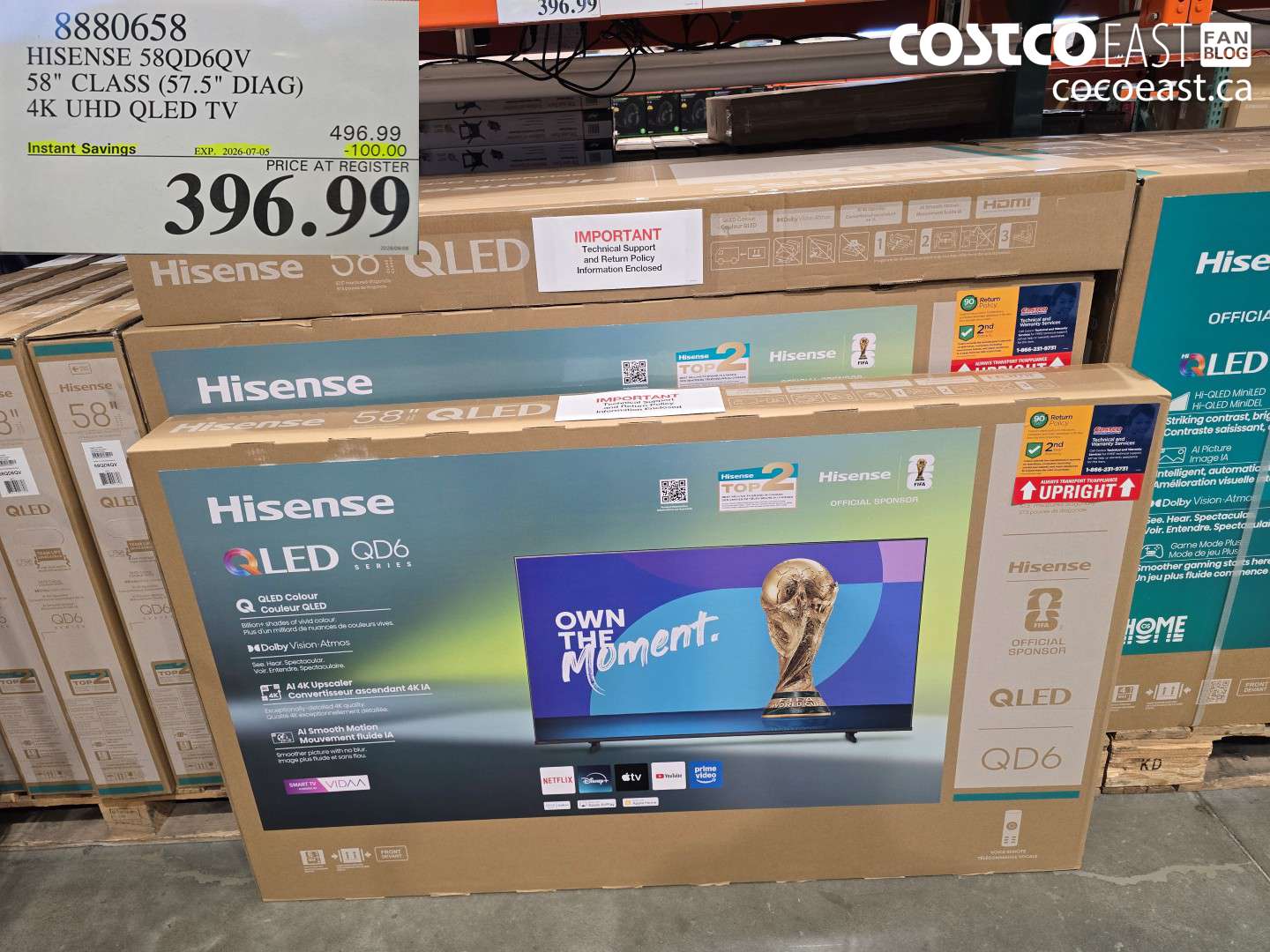 8880658 HISENSE 58QD6QV 58
