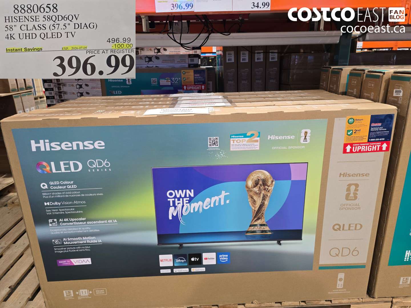 8880658 HISENSE 58QD6QV 58