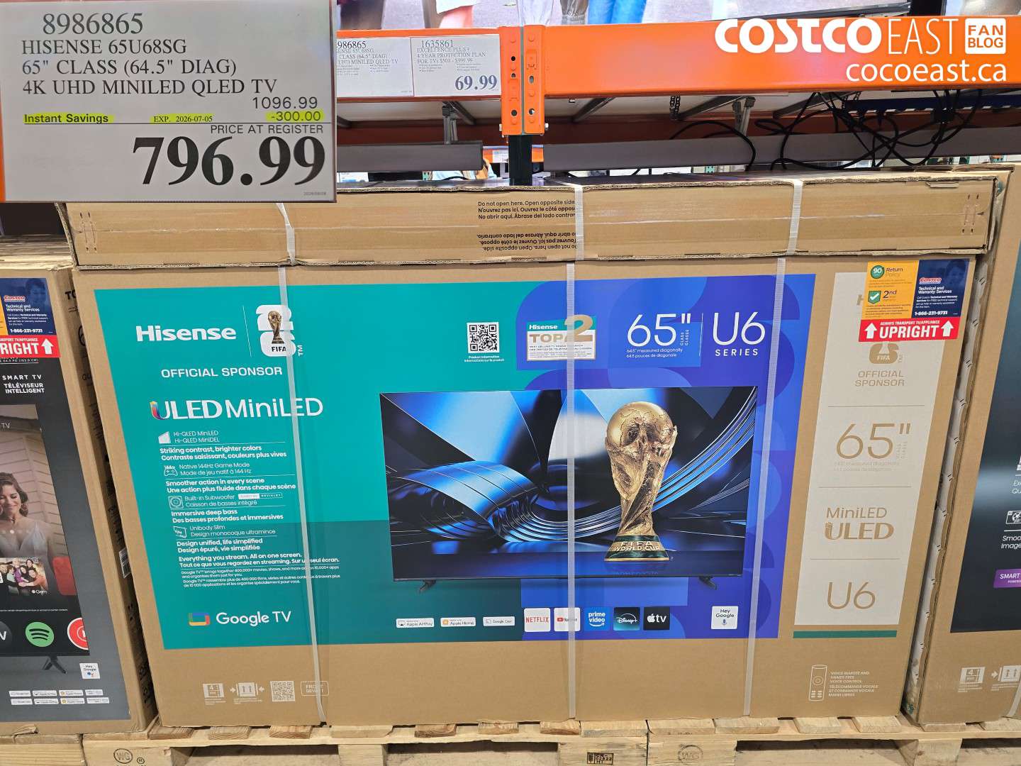 8986865 HISENSE 65U68SG 65