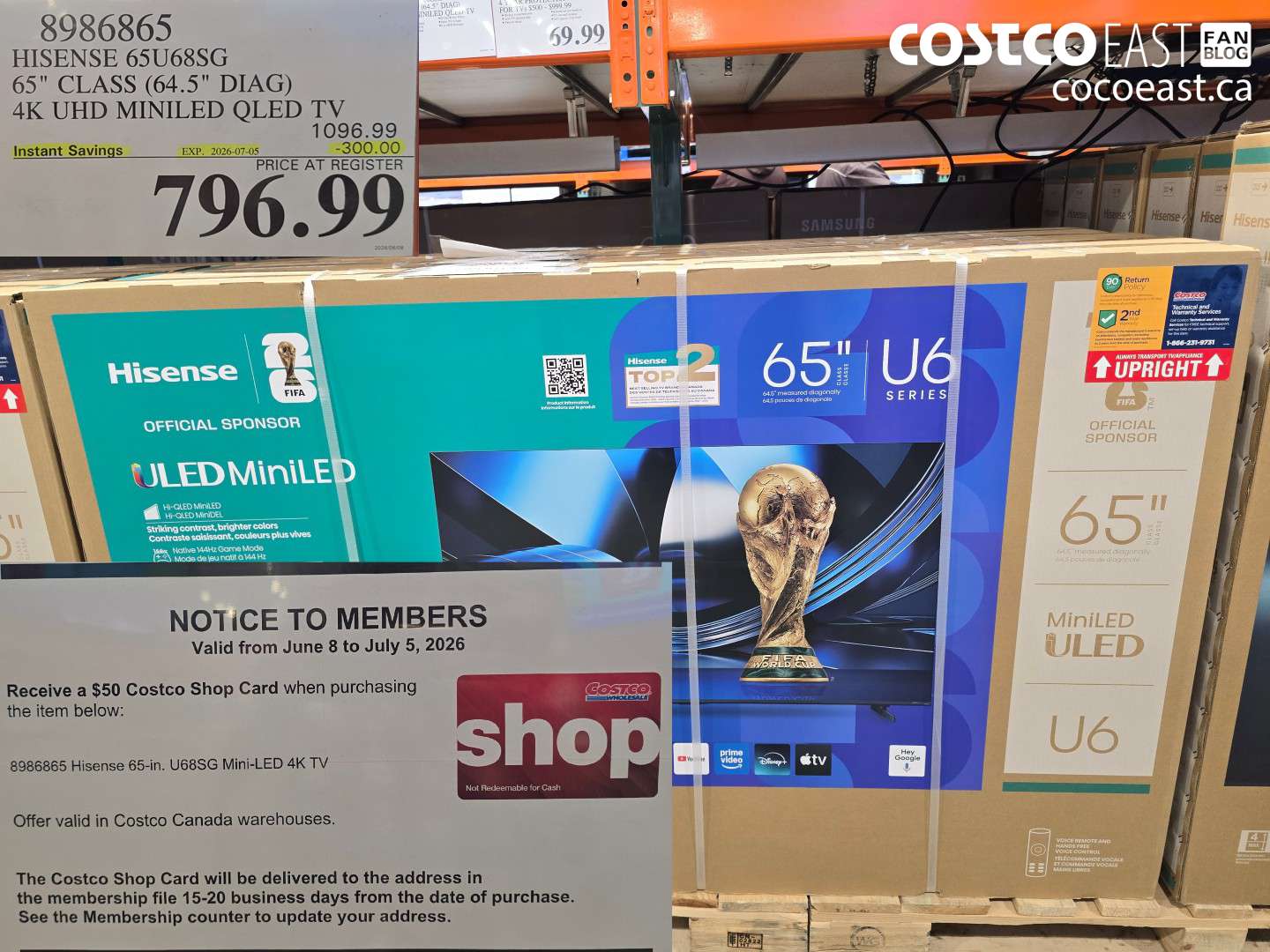 8986865 HISENSE 65U68SG 65