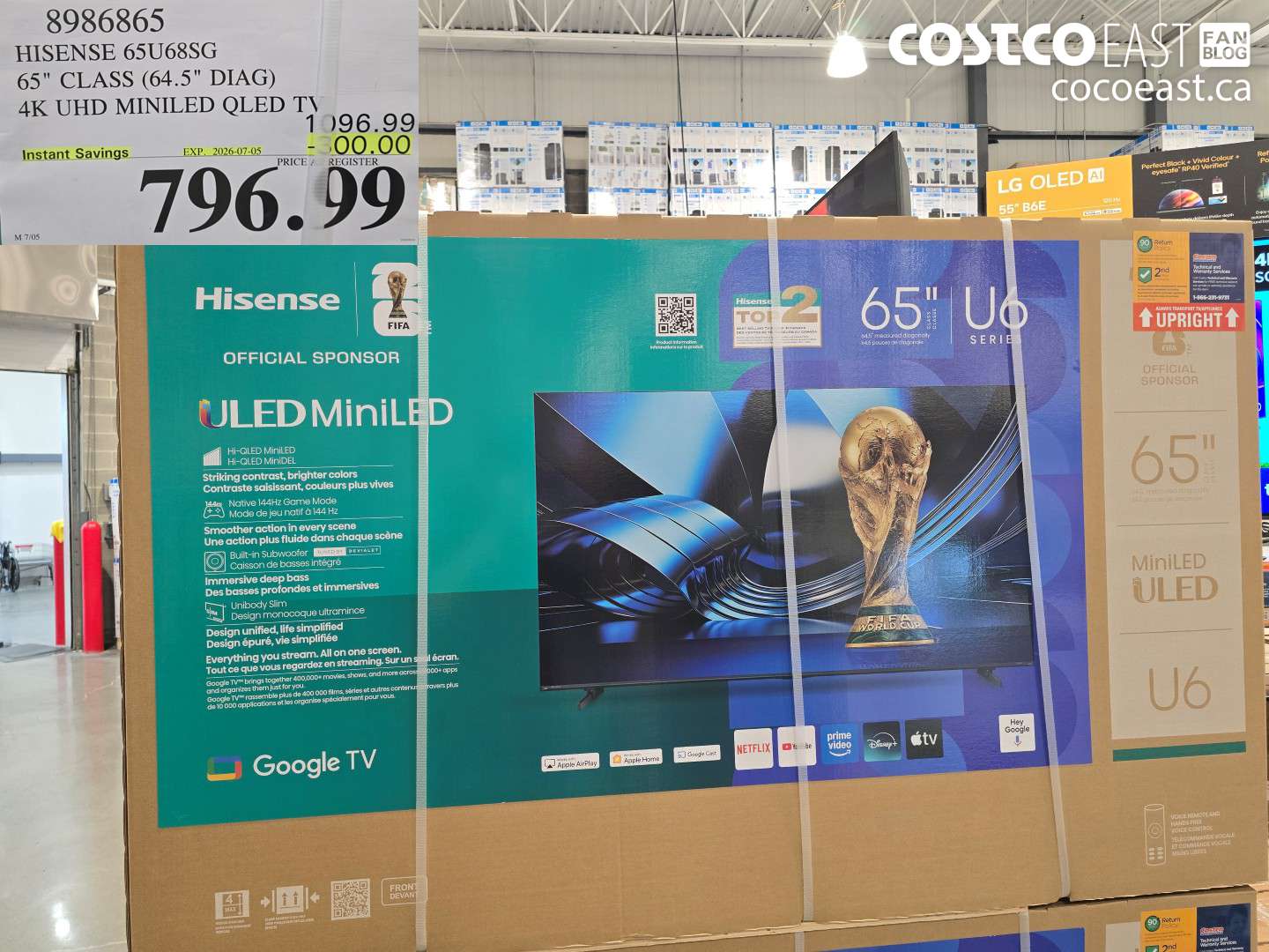 8986865 HISENSE 65U68SG 65