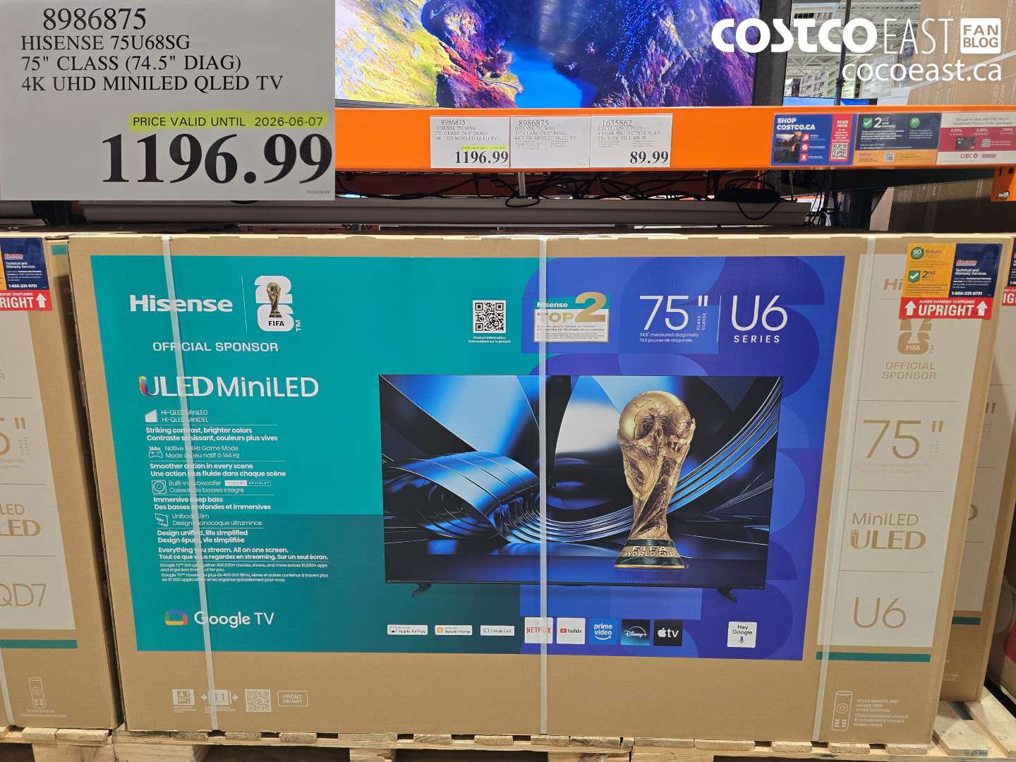8986875 HISENSE 75U68SG 75