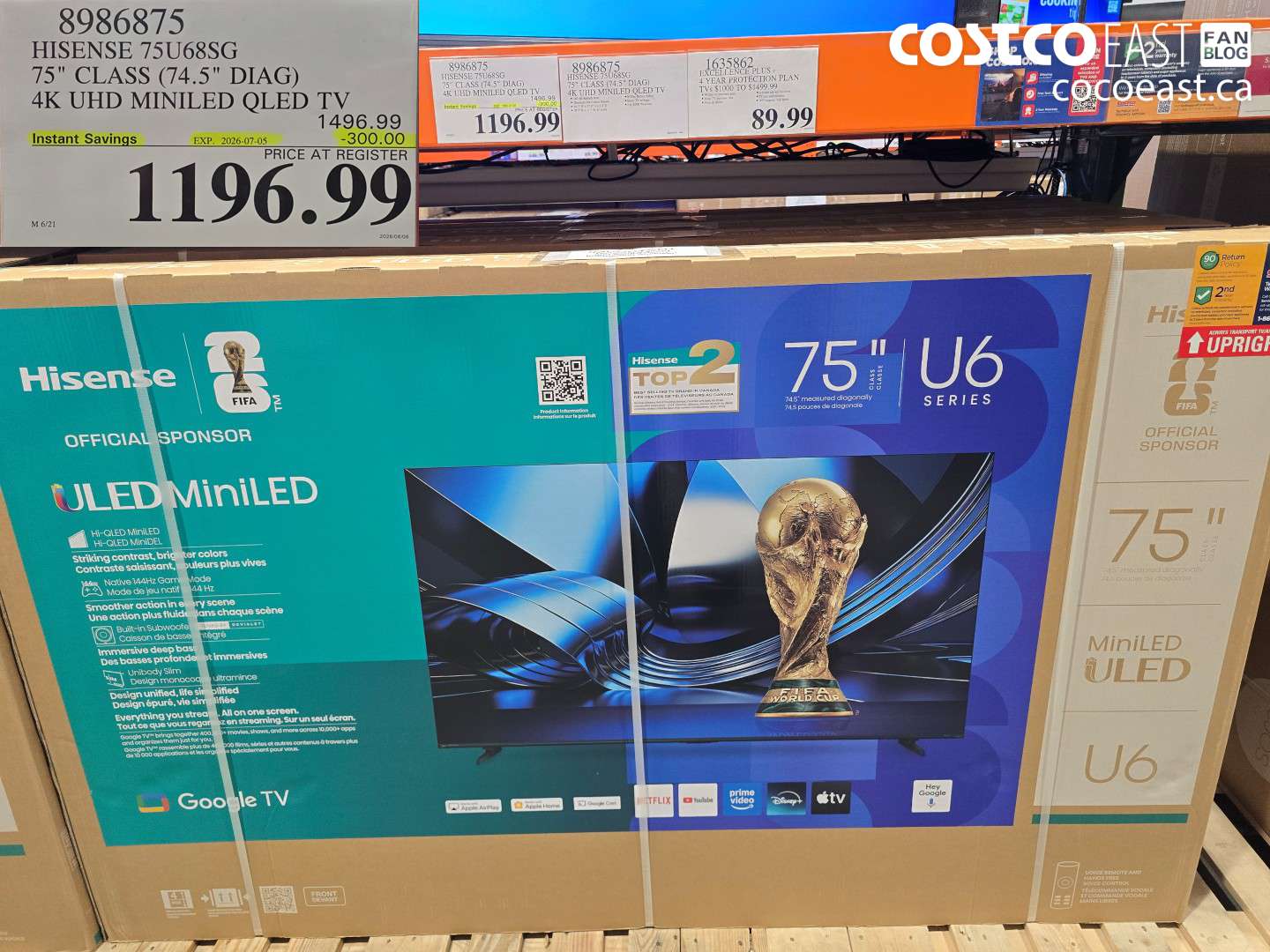 8986875 HISENSE 75U68SG 75