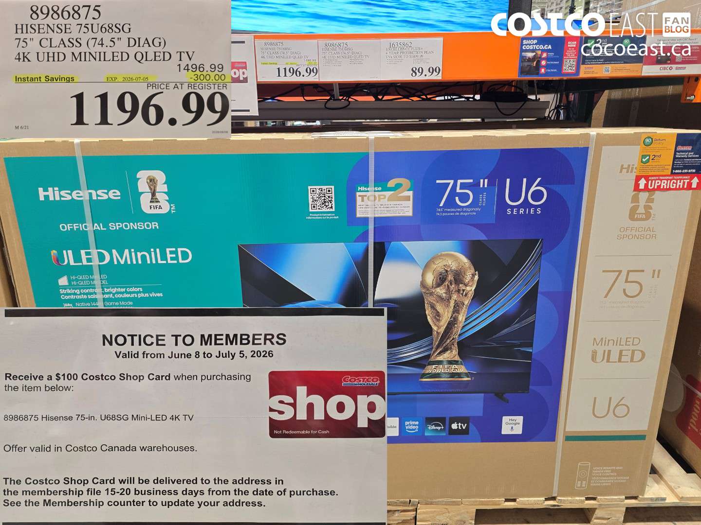 8986875 HISENSE 75U68SG 75