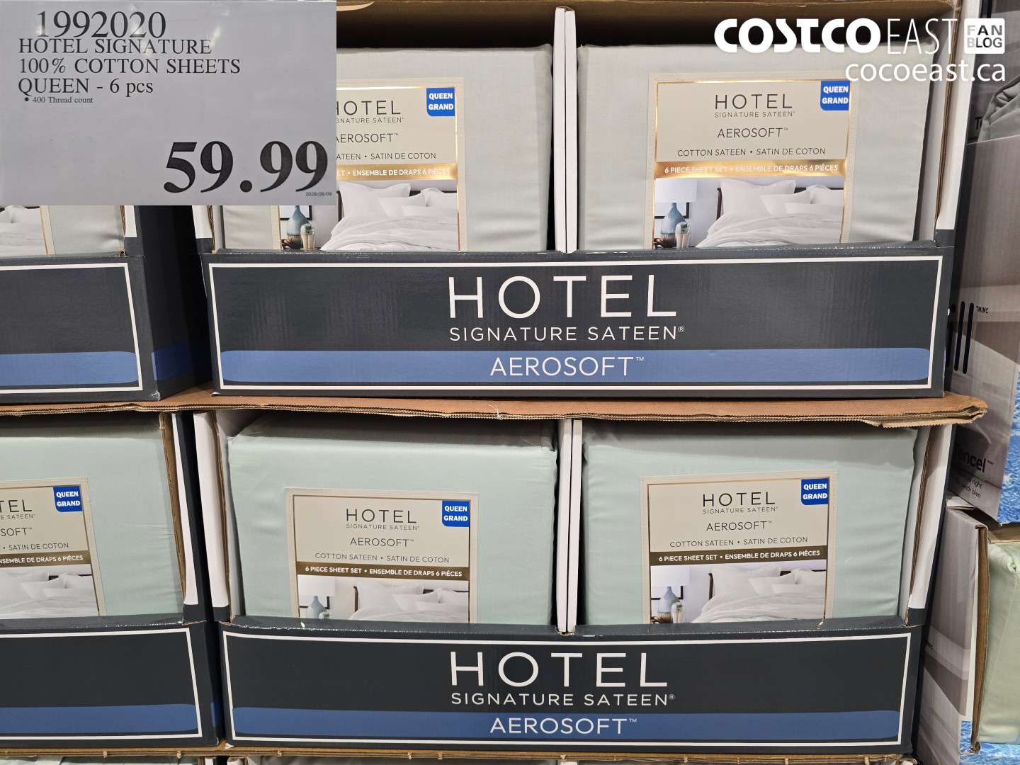 1992020 HOTEL SIGNATURE 100% COTTON SHEETS QUEEN - 6 PCS $59.99
