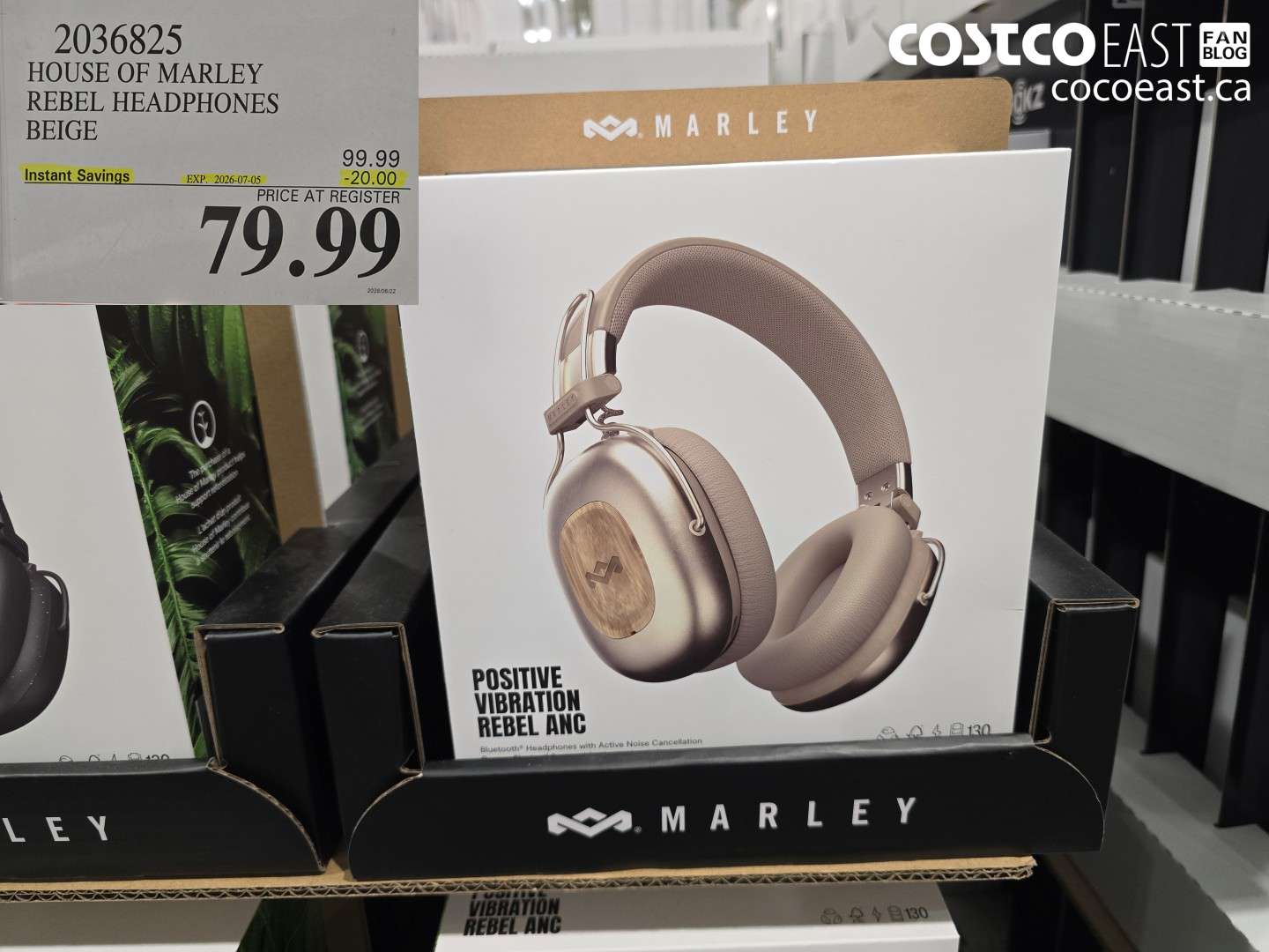 2036825 HOUSE OF MARLEY REBEL HEADPHONES BEIGE ($20.00 INSTANT SAVINGS EXPIRES ON 2026-07-05) $79.99