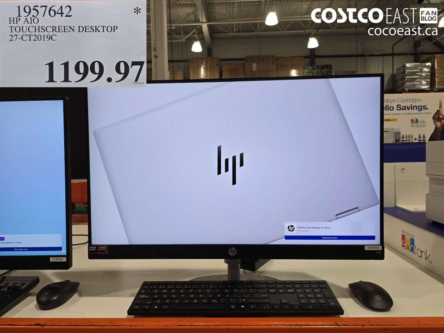 1957642 HP AIO TOUCHSCREEN DESKTOP 27-CT2019C $1199.97