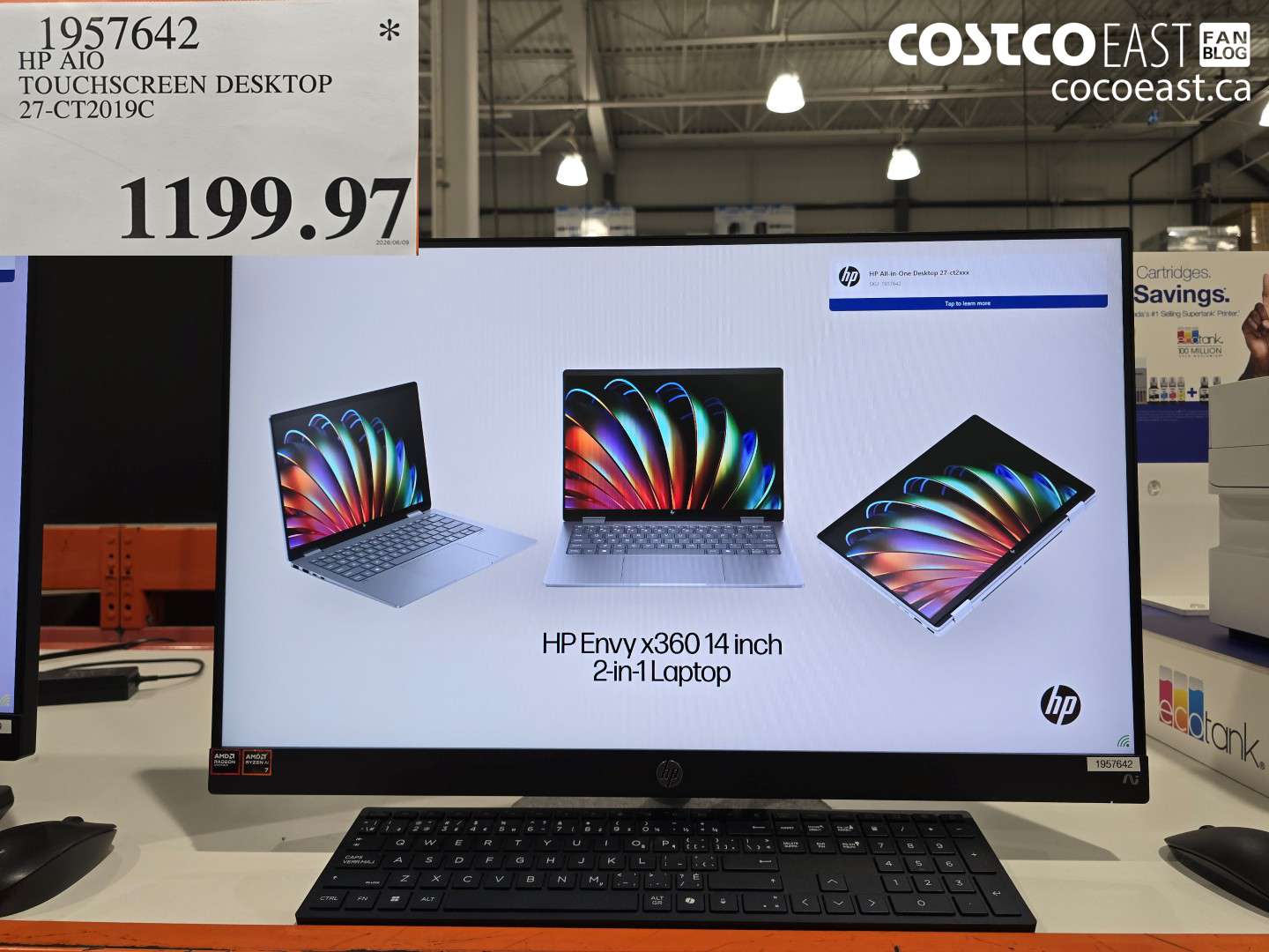 1957642 HP AIO TOUCHSCREEN DESKTOP 27-CT2019C $1199.97