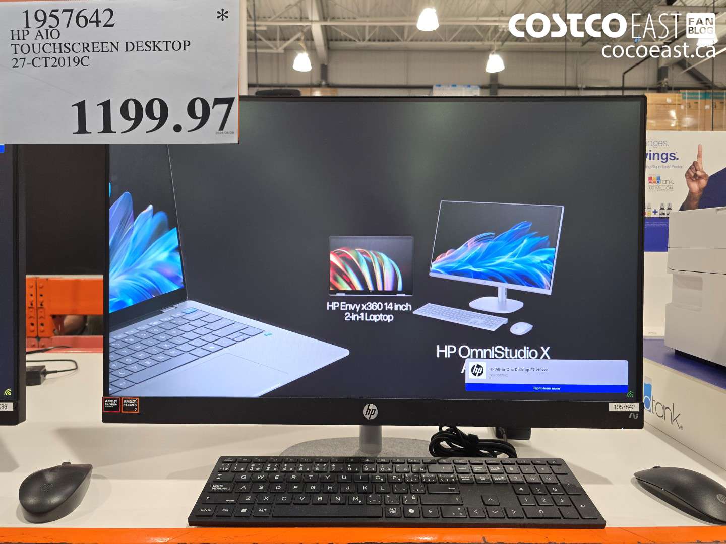 1957642 HP AIO TOUCHSCREEN DESKTOP 27-CT2019C $1199.97