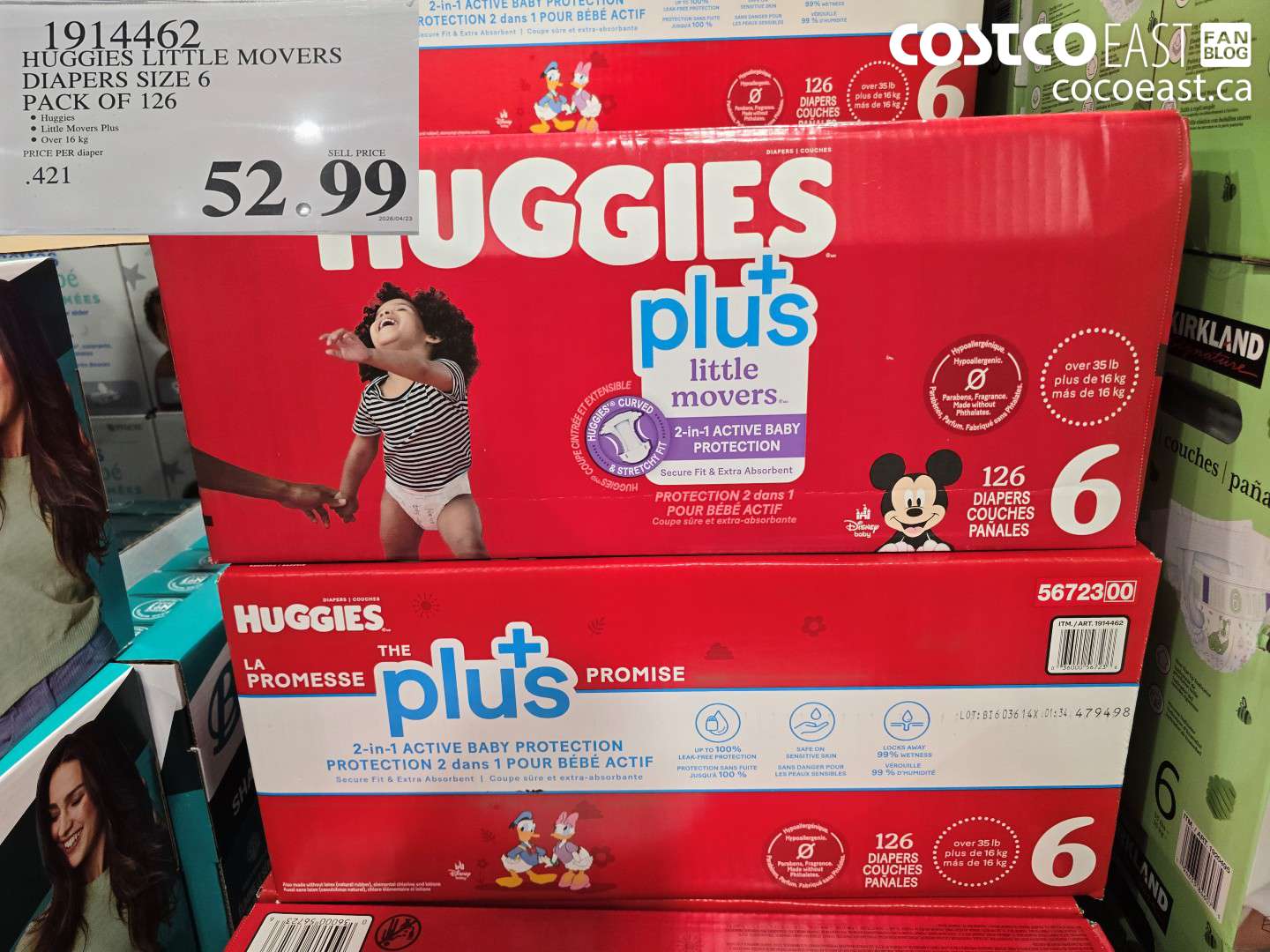 1914462 HUGGIES LITTLE MOVERS DIAPERS SIZE 6 PACK OF 126 $52.99