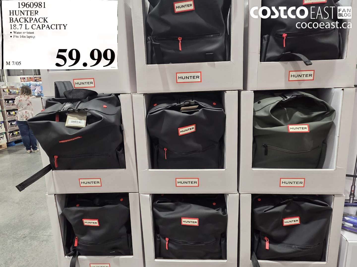 1960981 HUNTER BACKPACK 18.7 L CAPACITY $59.99