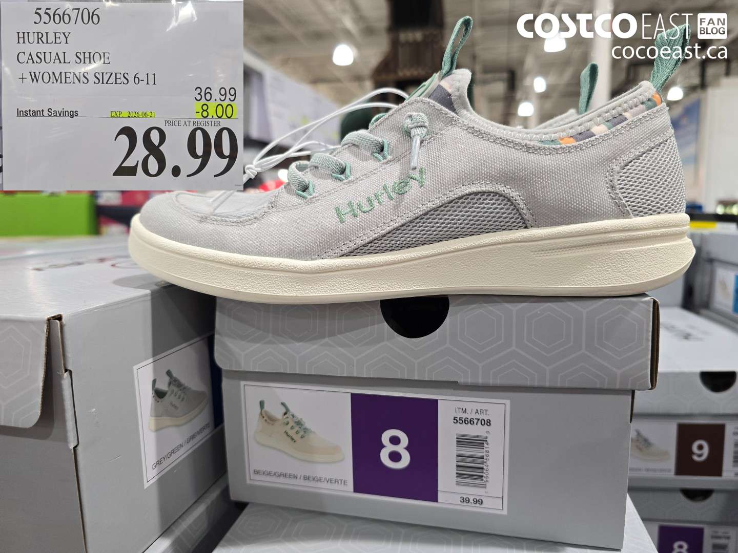 5566706 HURLEY CASUAL SHOE WOMENS SIZES 6-11 ($8.00 INSTANT SAVINGS EXPIRES ON 2026-06-21) $28.99