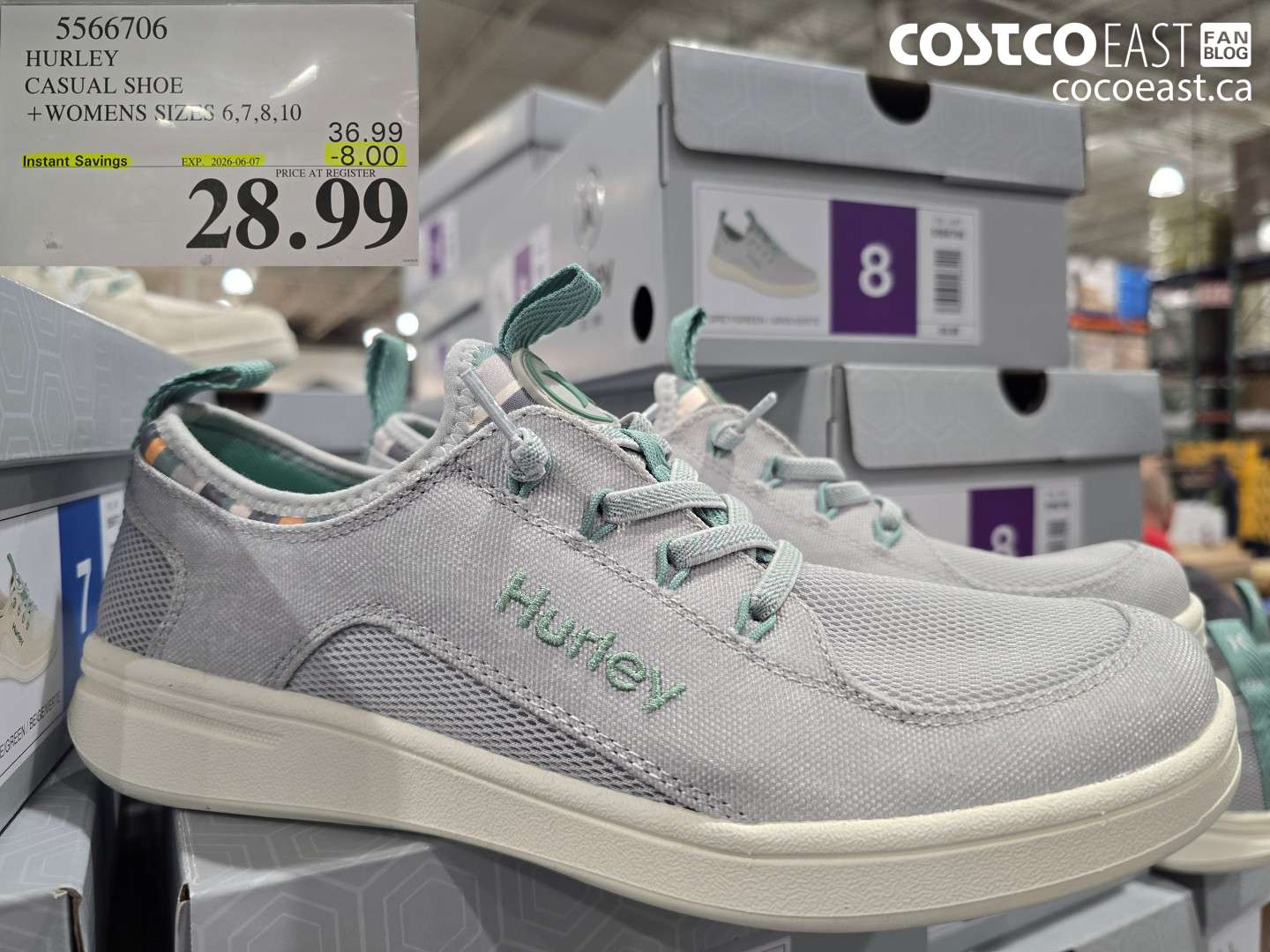 5566706 HURLEY CASUAL SHOE + WOMENS SIZES 6,7,8,10 ($8.00 INSTANT SAVINGS EXPIRES ON 2026-06-07) $28.99