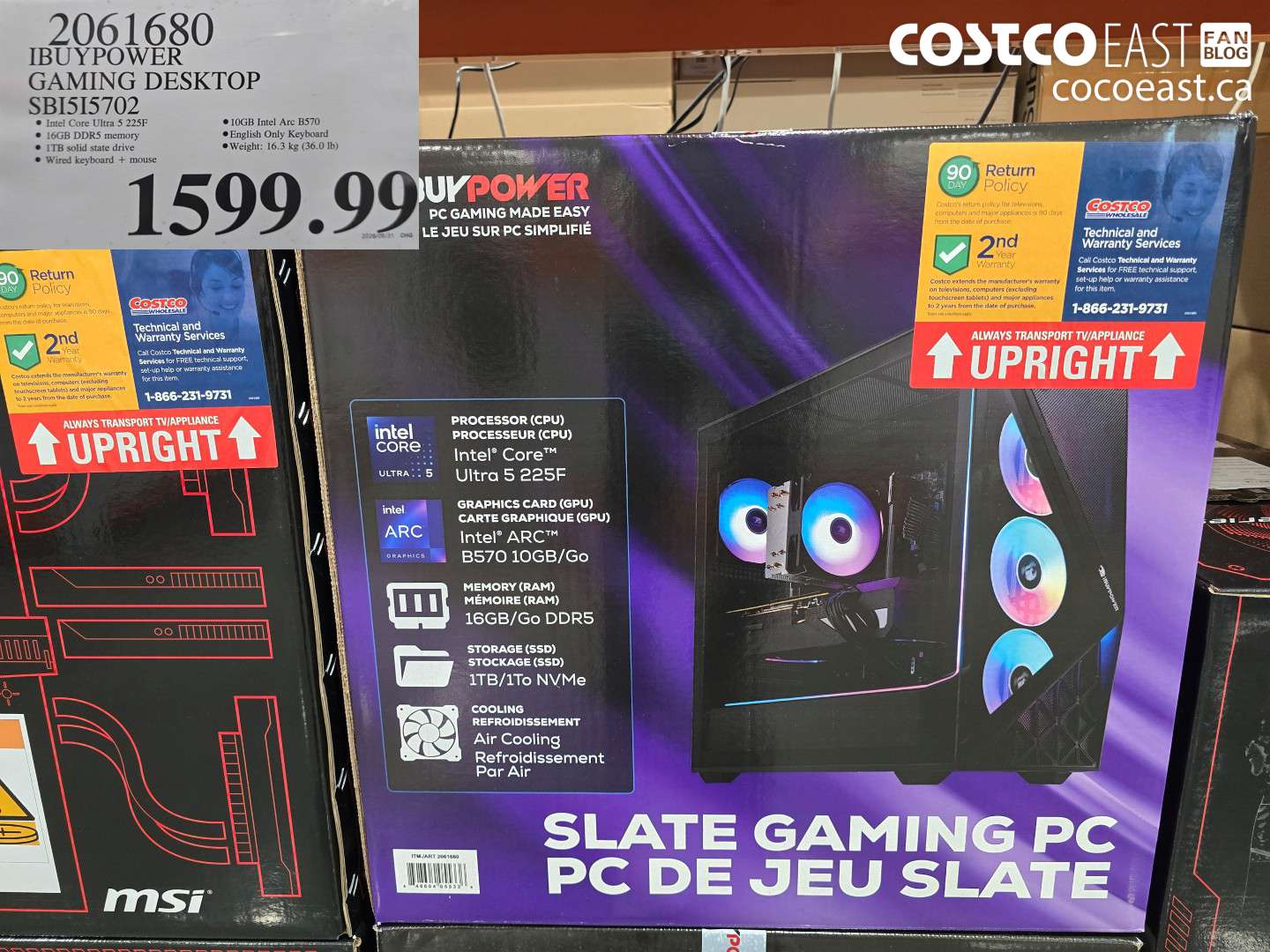 2061680 IBUYPOWER GAMING DESKTOP SBI5I5702 $1599.99