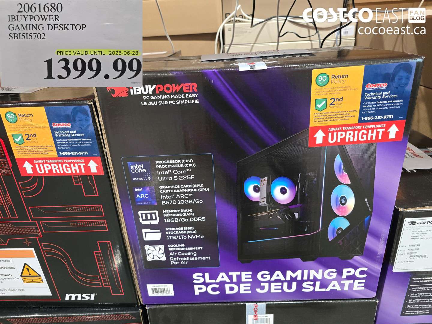 2061680 IBUYPOWER GAMING DESKTOP SBI5I5702 $1399.99