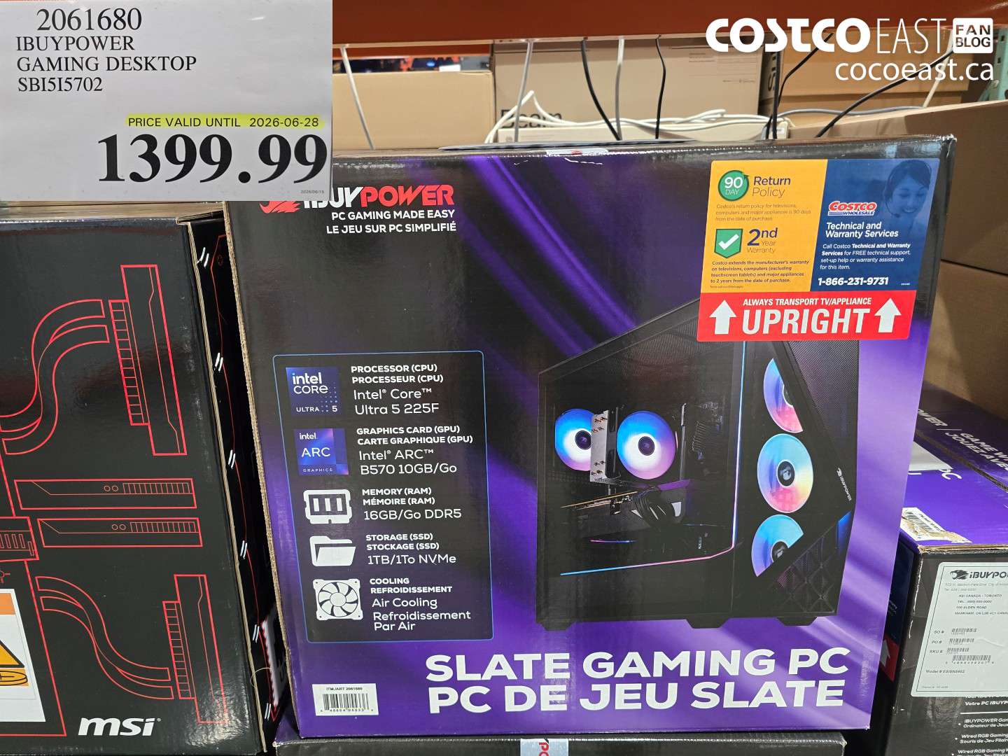 2061680 IBUYPOWER GAMING DESKTOP SBI5I5702 $1399.99