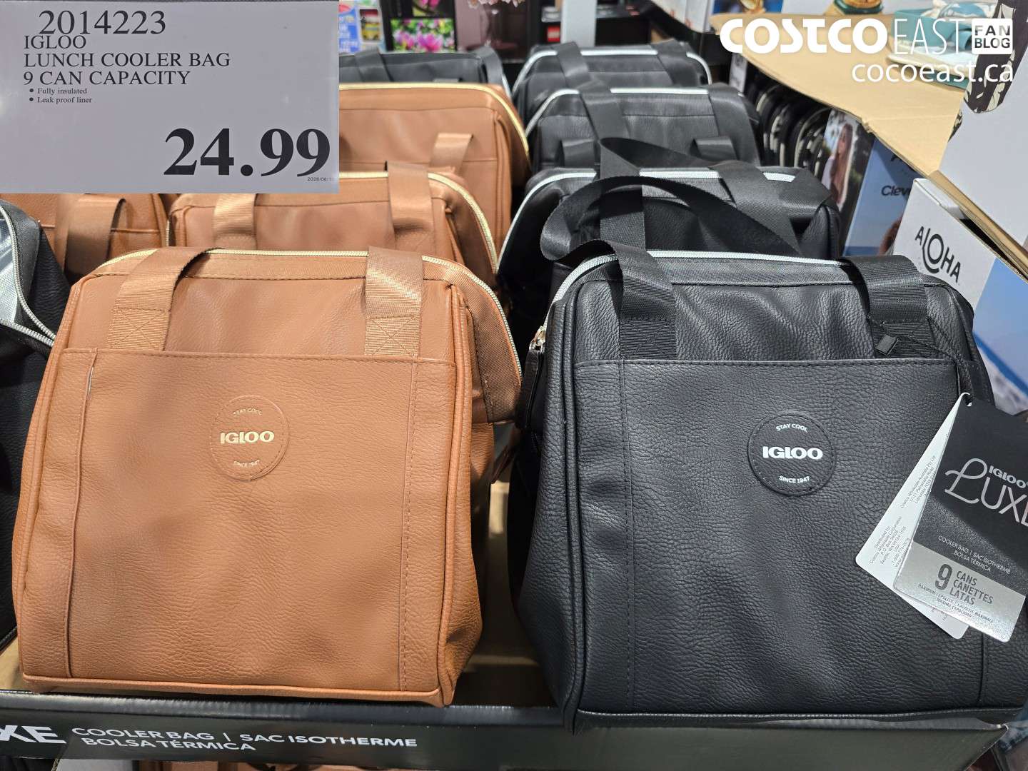 2014223 IGLOO LUNCH COOLER BAG 9 CAN CAPACITY $24.99