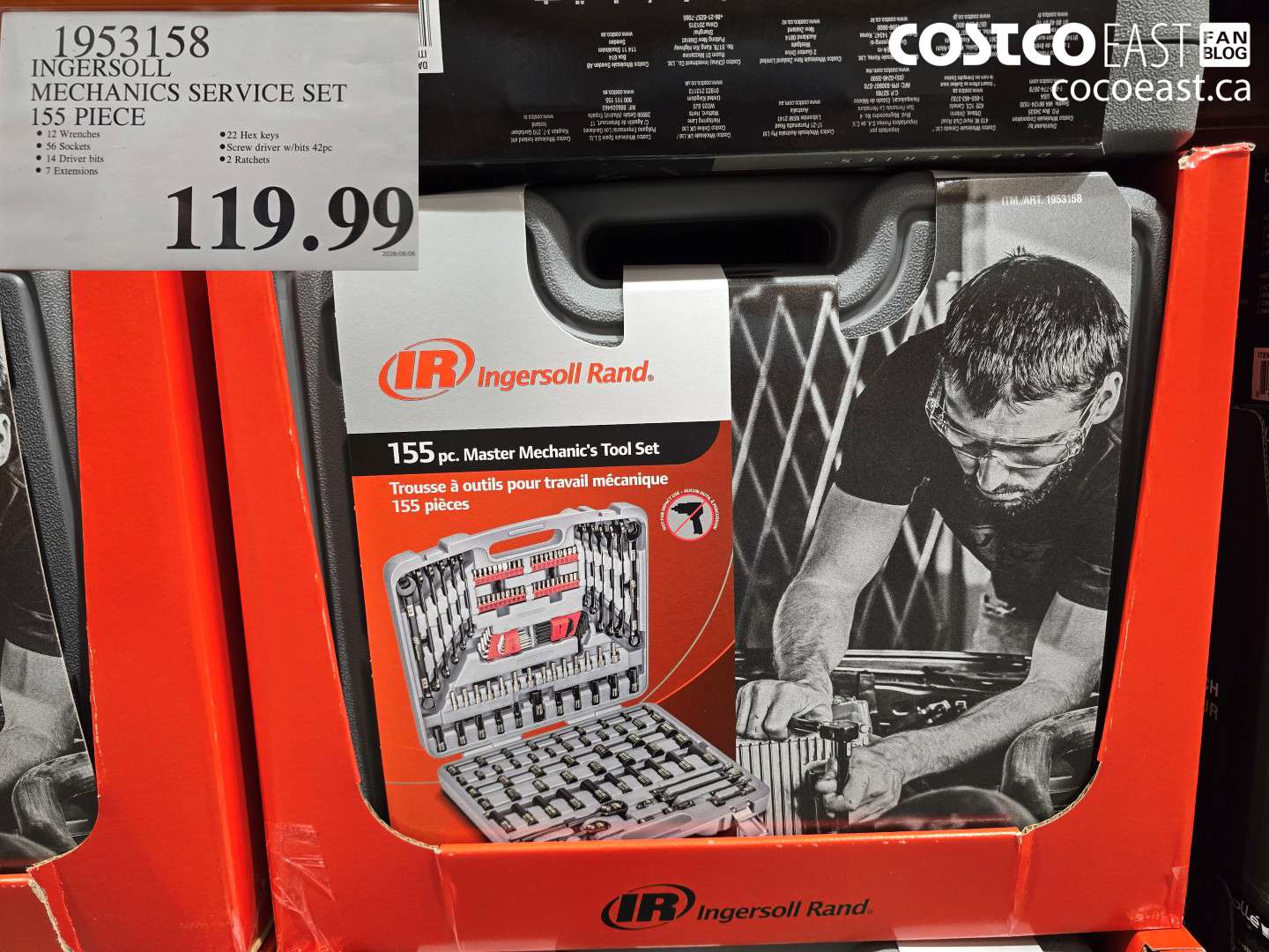 1953158 INGERSOLL MECHANICS SERVICE SET 155 PIECE $119.99