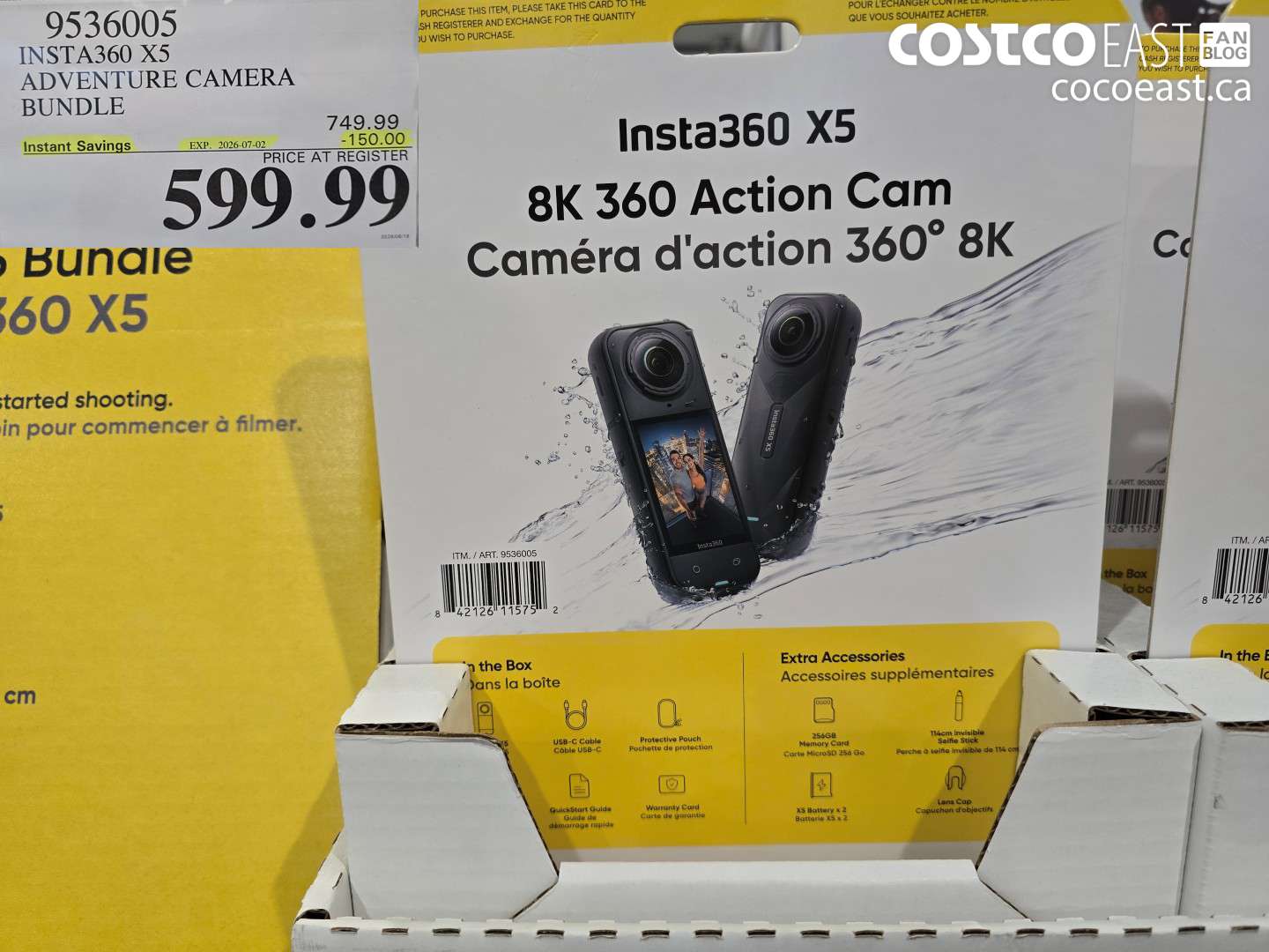 9536005 INSTA360 X5 ADVENTURE CAMERA BUNDLE ($150.00 INSTANT SAVINGS EXPIRES ON 2026-07-02) $599.99