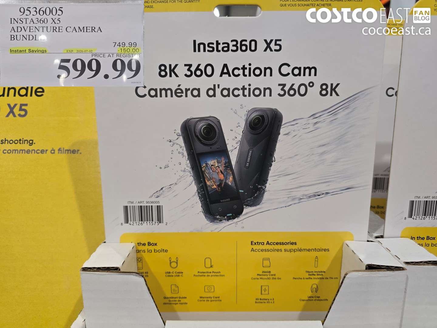 9536005 INSTA360 X5 ADVENTURE CAMERA BUNDLE ($150.00 INSTANT SAVINGS EXPIRES ON 2026-07-02) $599.99