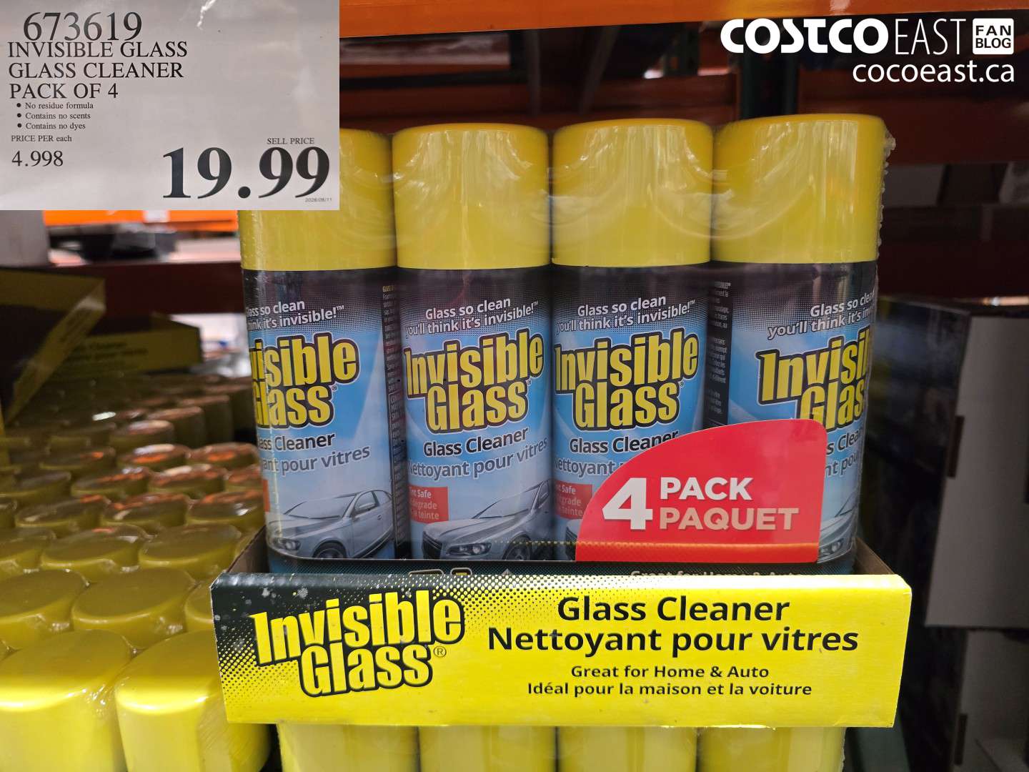 673619 INVISIBLE GLASS GLASS CLEANER PACK OF 4 $19.99