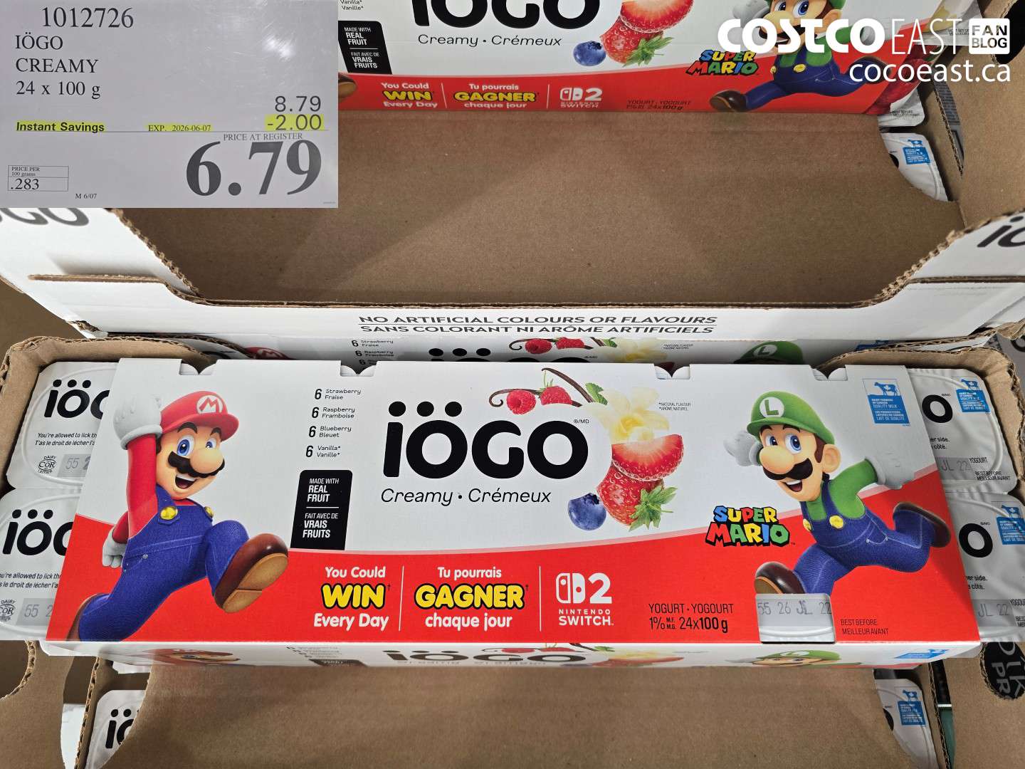 1012726 IÖGO CREAMY 24 X 100 G ($2.00 INSTANT SAVINGS EXPIRES ON 2026-06-07) $6.79