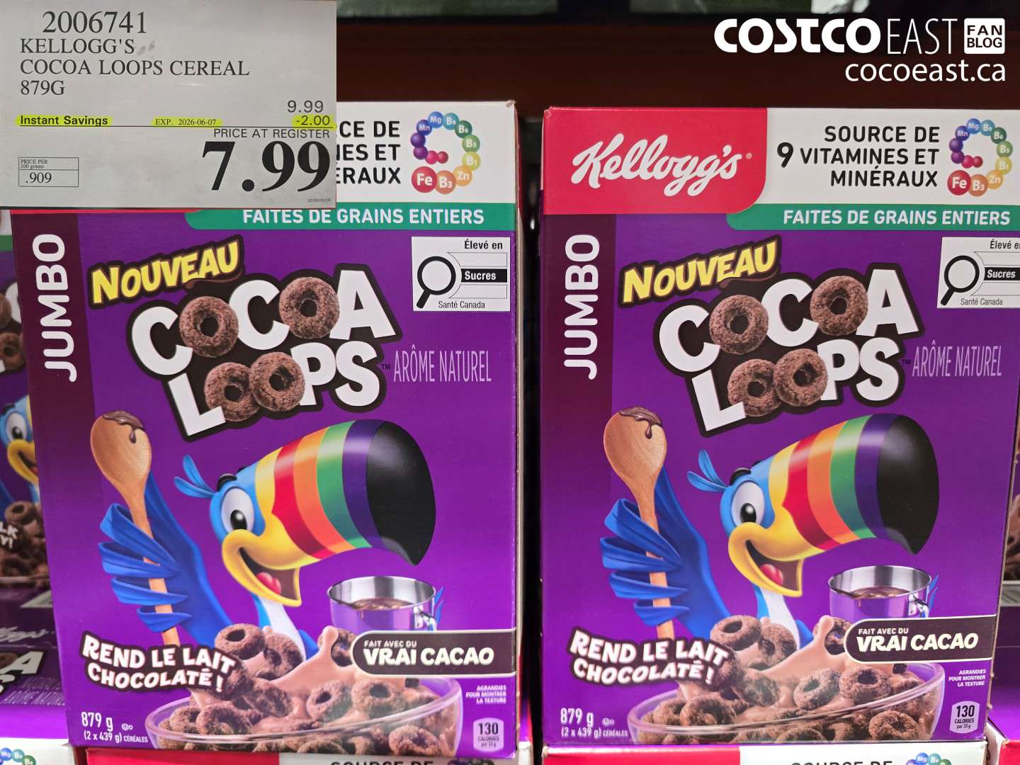 2006741 KELLOGG'S COCOA LOOPS CEREAL 879G ($2.00 INSTANT SAVINGS EXPIRES ON 2026-06-07) $7.99
