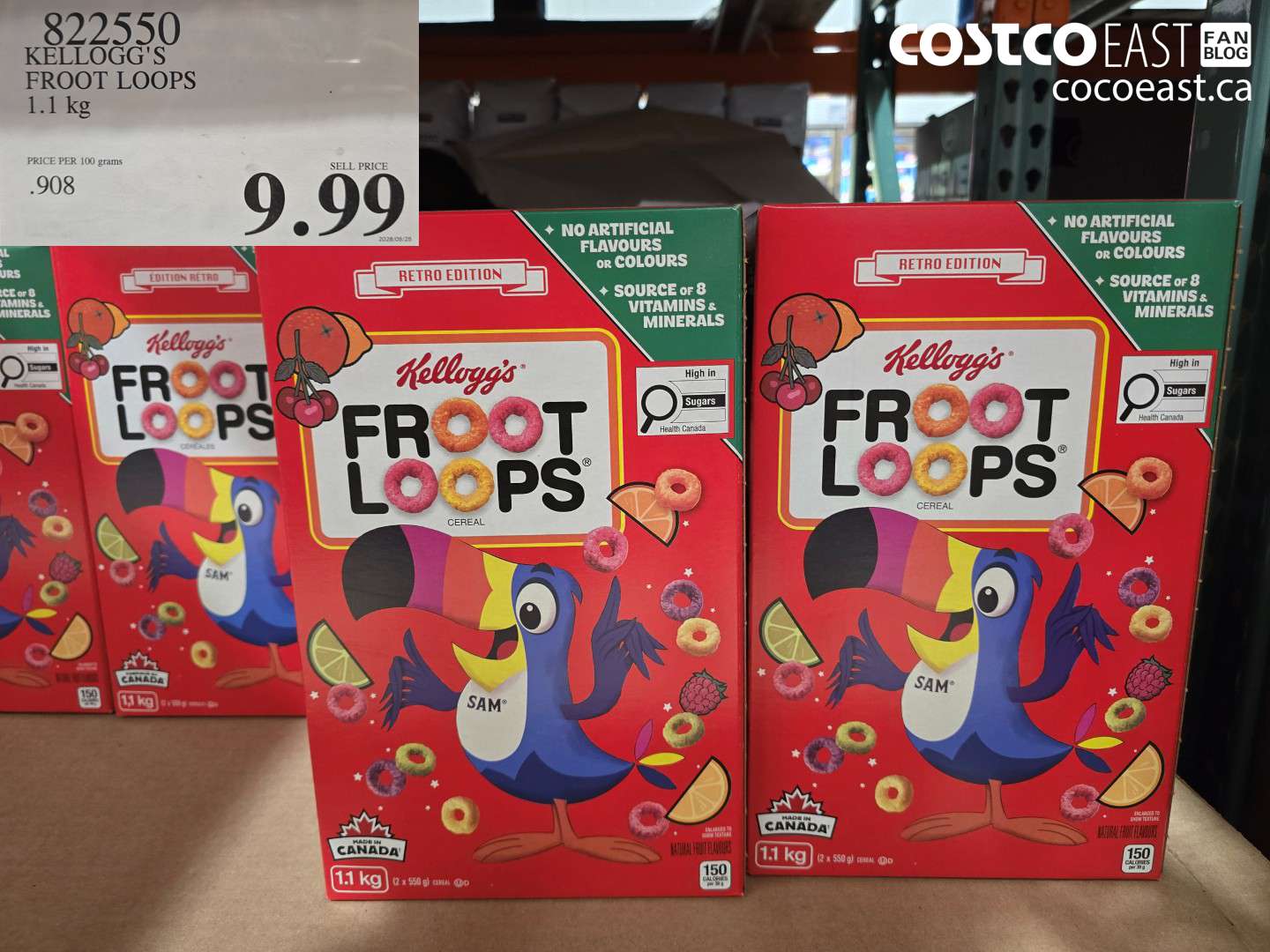822550 KELLOGG'S FROOT LOOPS 1.1 KG $9.99