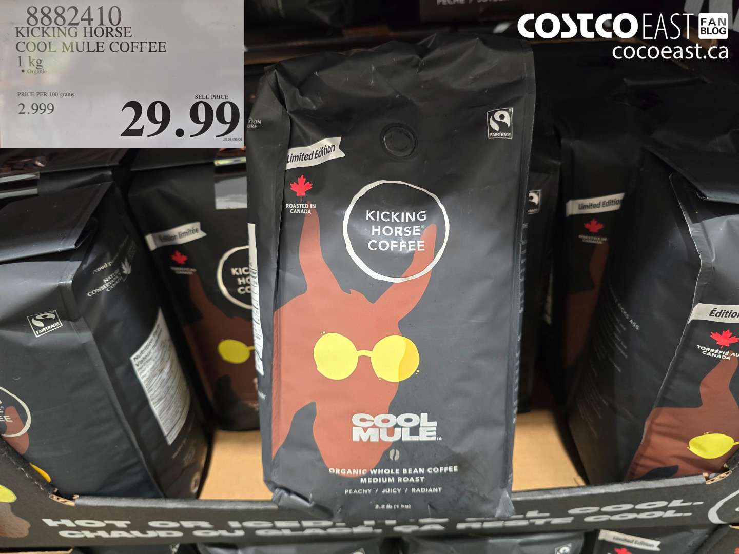 8882410 KICKING HORSE COOL MULE COFFEE 1 KG $29.99