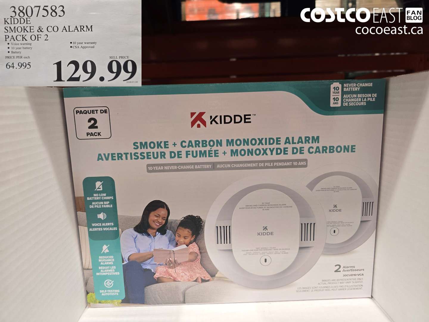 3807583 KIDDE SMOKE & CO ALARM PACK OF 2 $129.99
