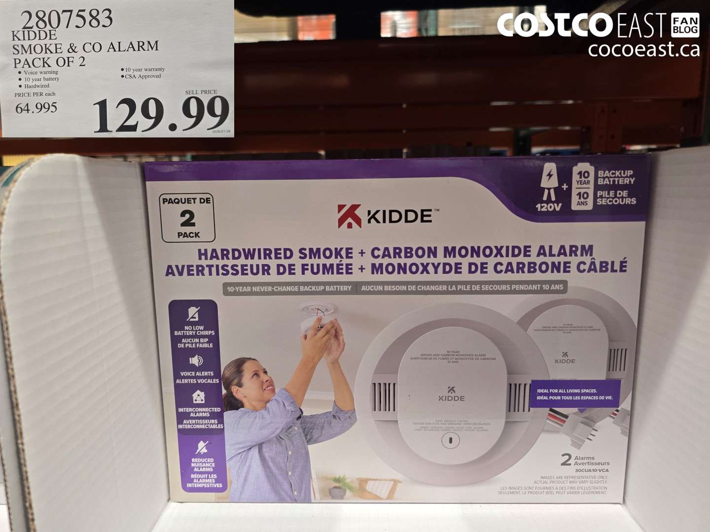 2807583 KIDDE SMOKE & CO ALARM PACK OF 2 $129.99