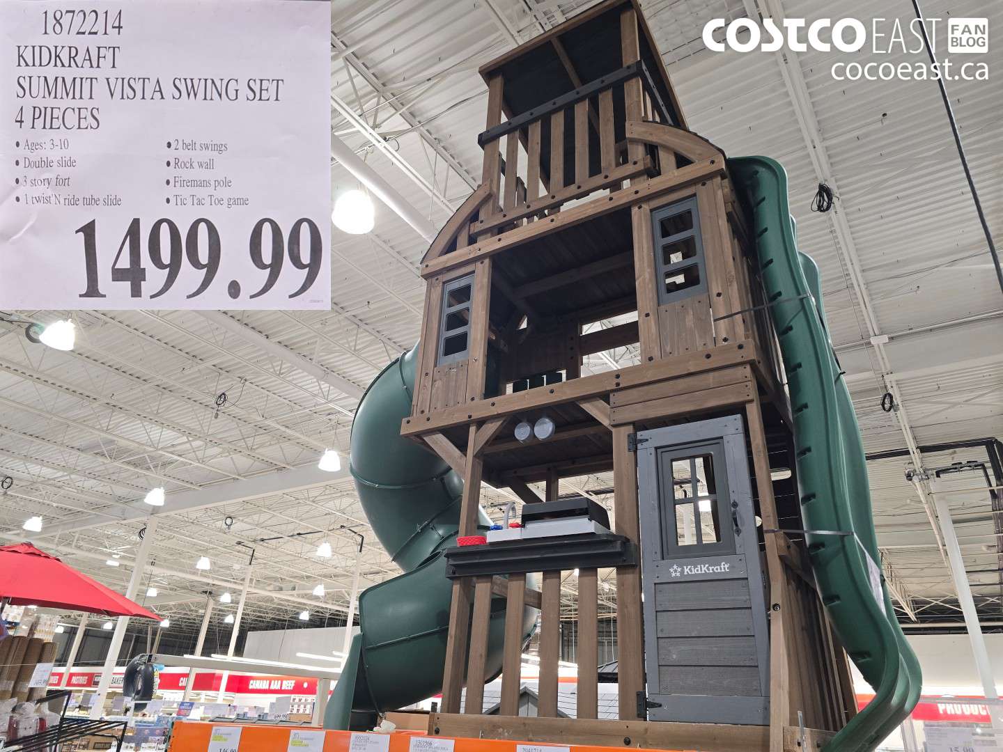1872214 KIDKRAFT SUMMIT VISTA SWING SET 4 PIECES $1499.99