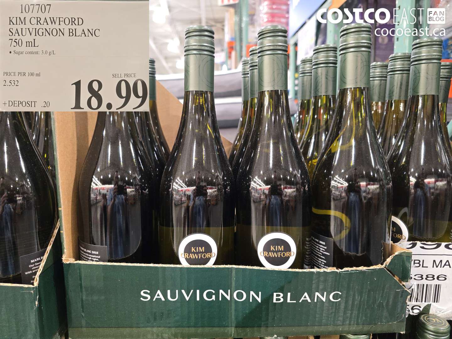 107707 KIM CRAWFORD SAUVIGNON BLANC 750 ML $18.99