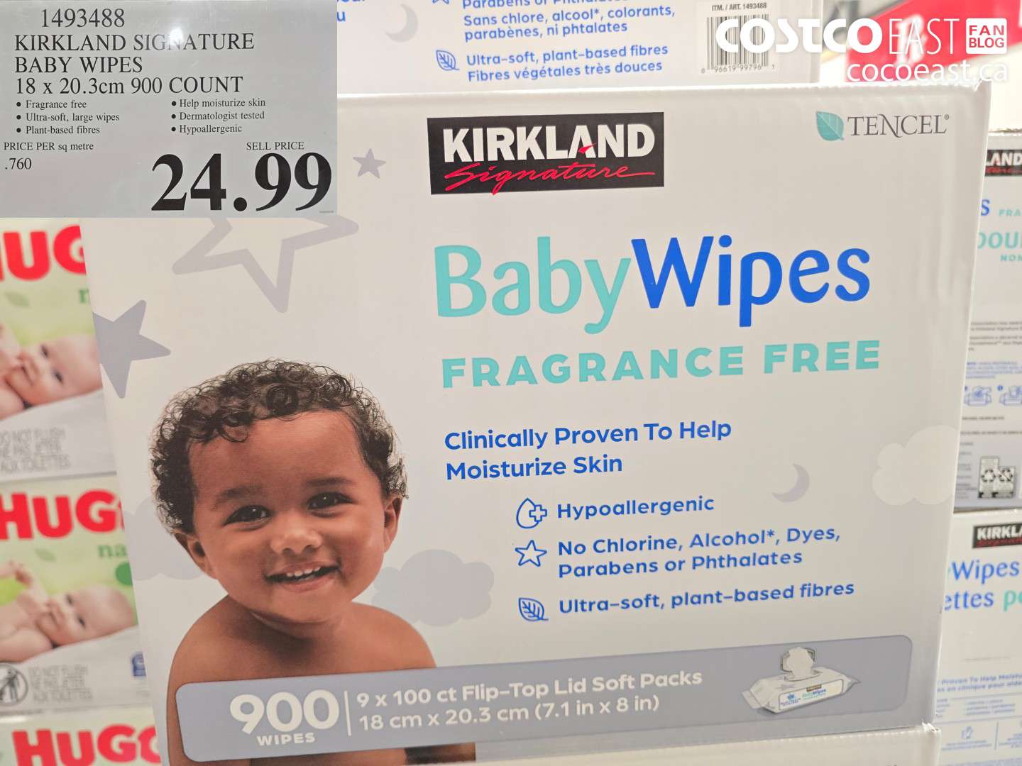 1493488 KIRKLAND SIGNATURE BABY WIPES 18 X 20.3CM 900 COUNT $24.99