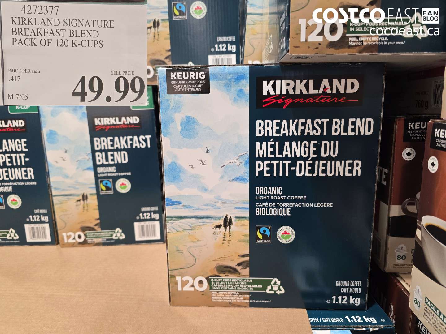 4272377 KIRKLAND SIGNATURE BREAKFAST BLEND PACK OF 120 K-CUPS $49.99