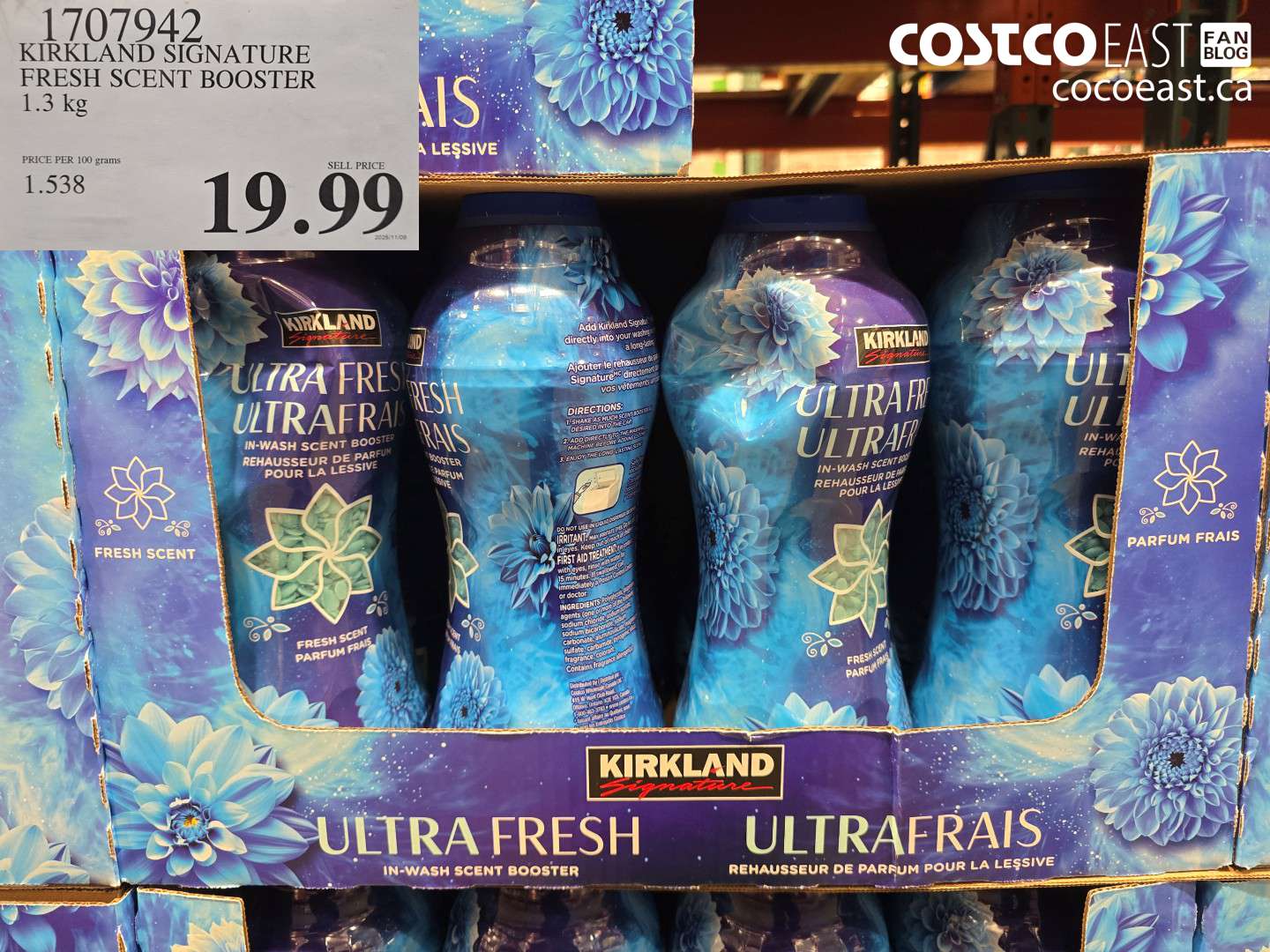 1707942 KIRKLAND SIGNATURE FRESH SCENT BOOSTER 1.3 KG $19.99