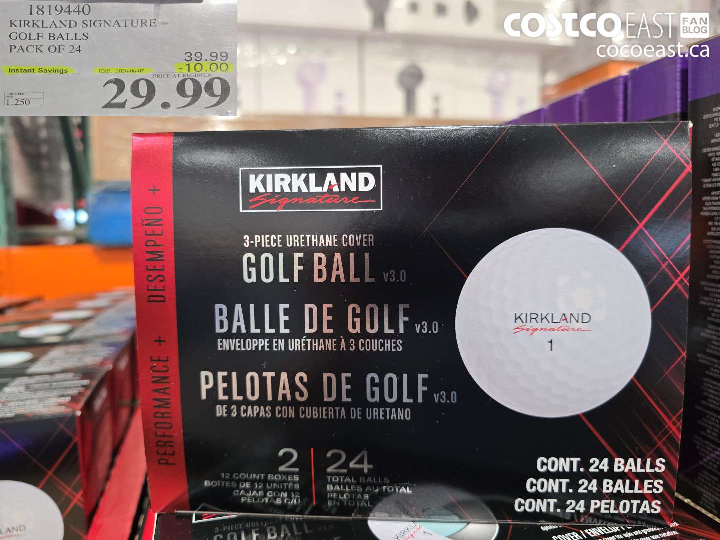 1819440 KIRKLAND SIGNATURE GOLF BALLS PACK OF 24 ($10.00 INSTANT SAVINGS EXPIRES ON 2026-06-07) $29.99