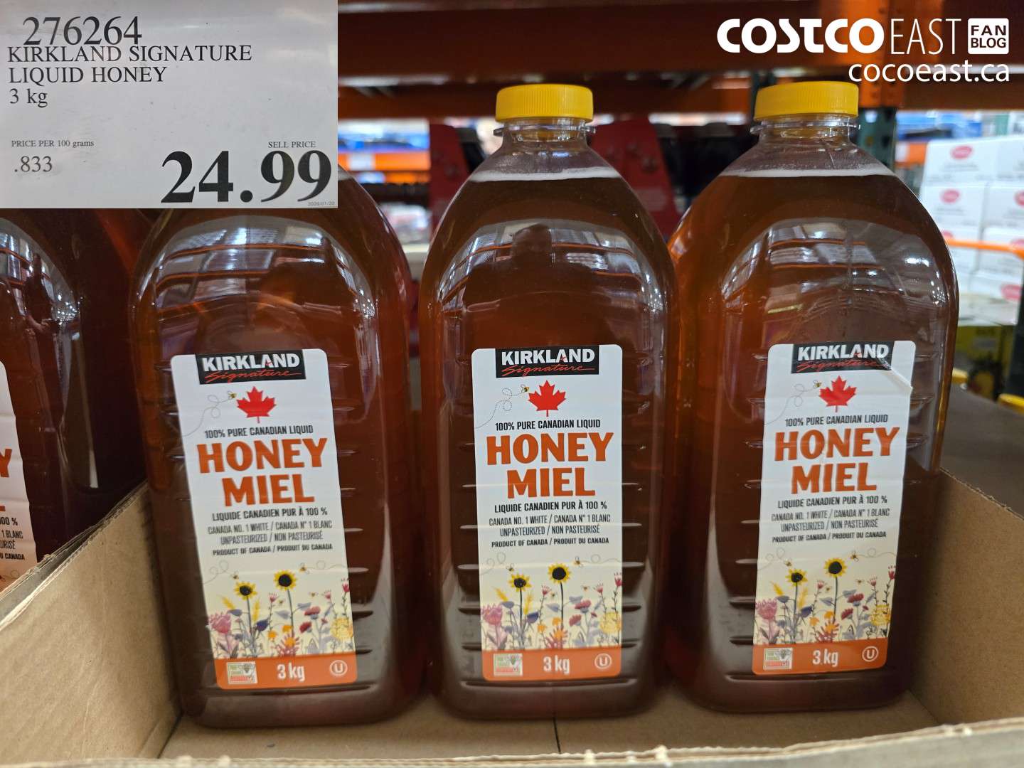 276264 KIRKLAND SIGNATURE LIQUID HONEY 3 KG $24.99